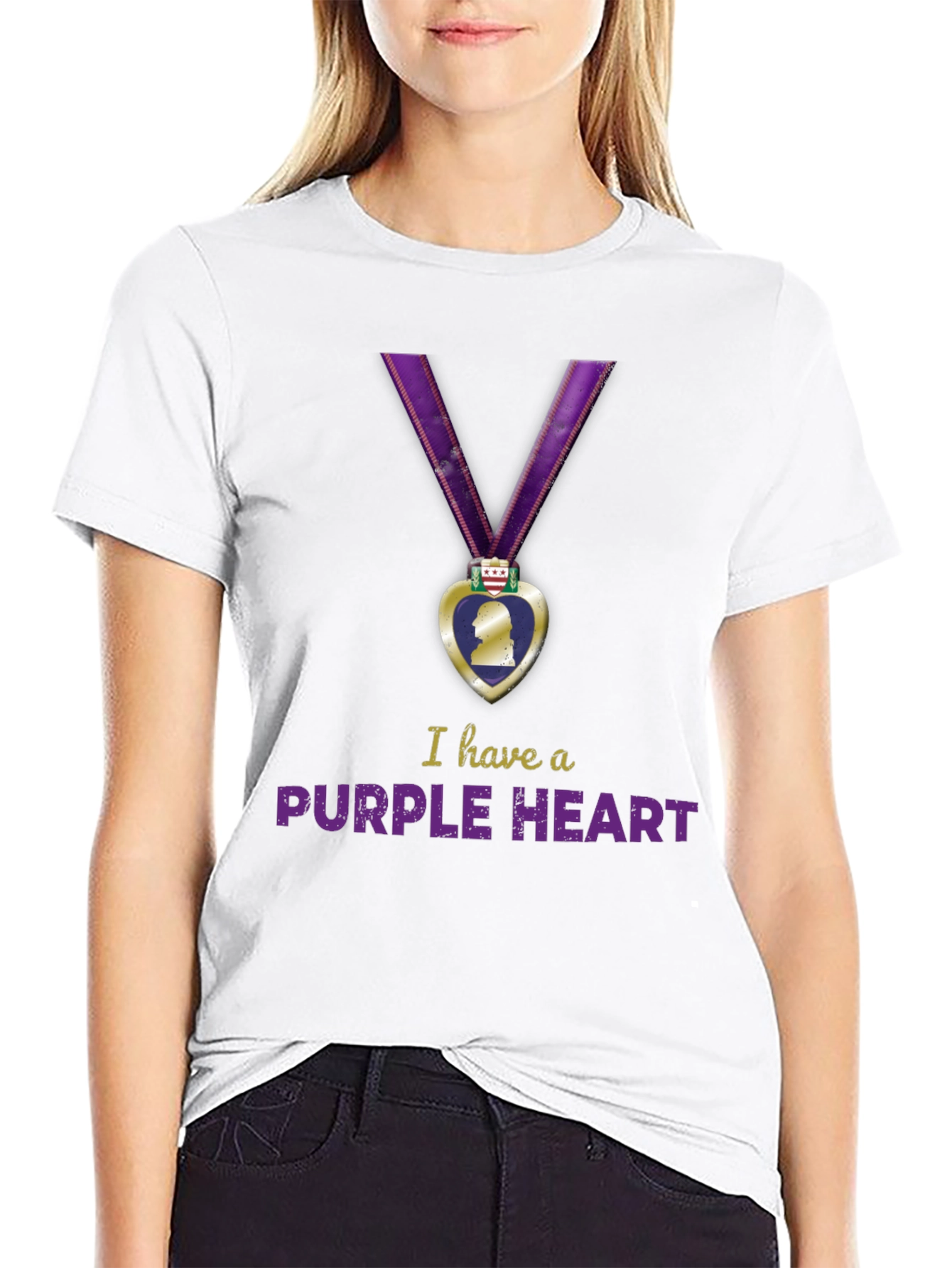 Purple Heart Graphic T-Shirt - Military Pride