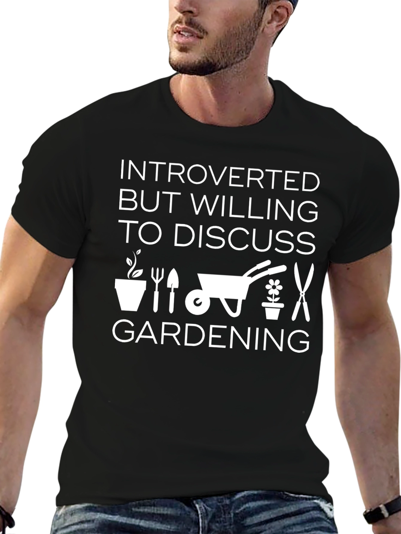 Introverted Gardening T-Shirt - Funny Gardener Gift