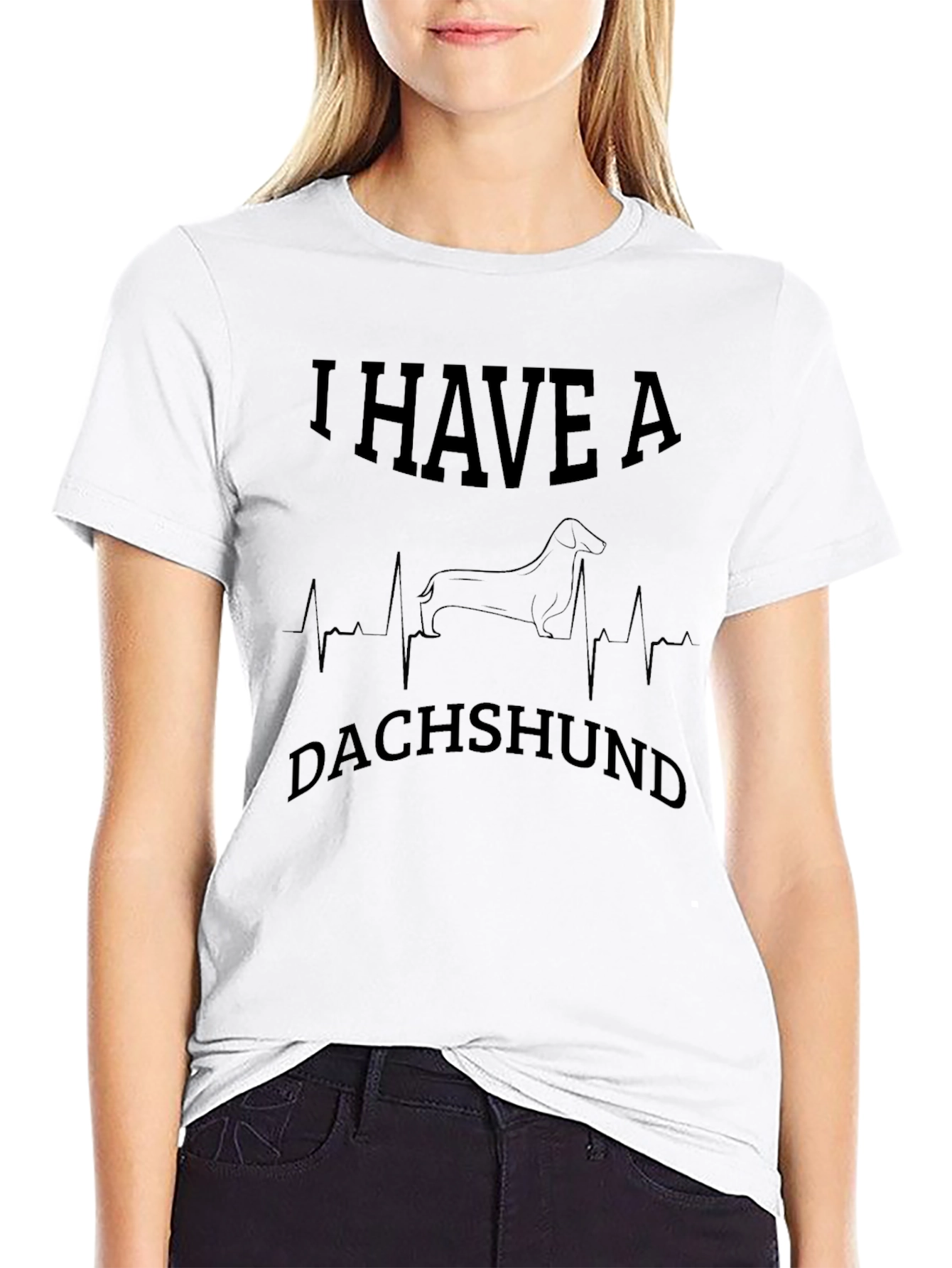 I Have a Dachshund T-Shirt Heartbeat Graphic