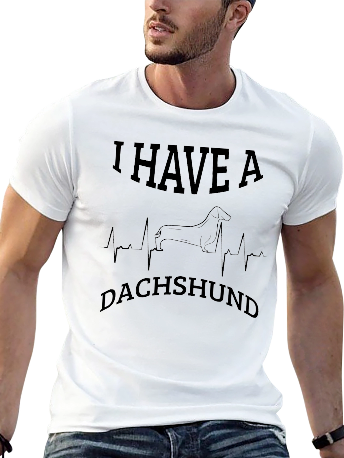 I Have a Dachshund T-Shirt Heartbeat Graphic