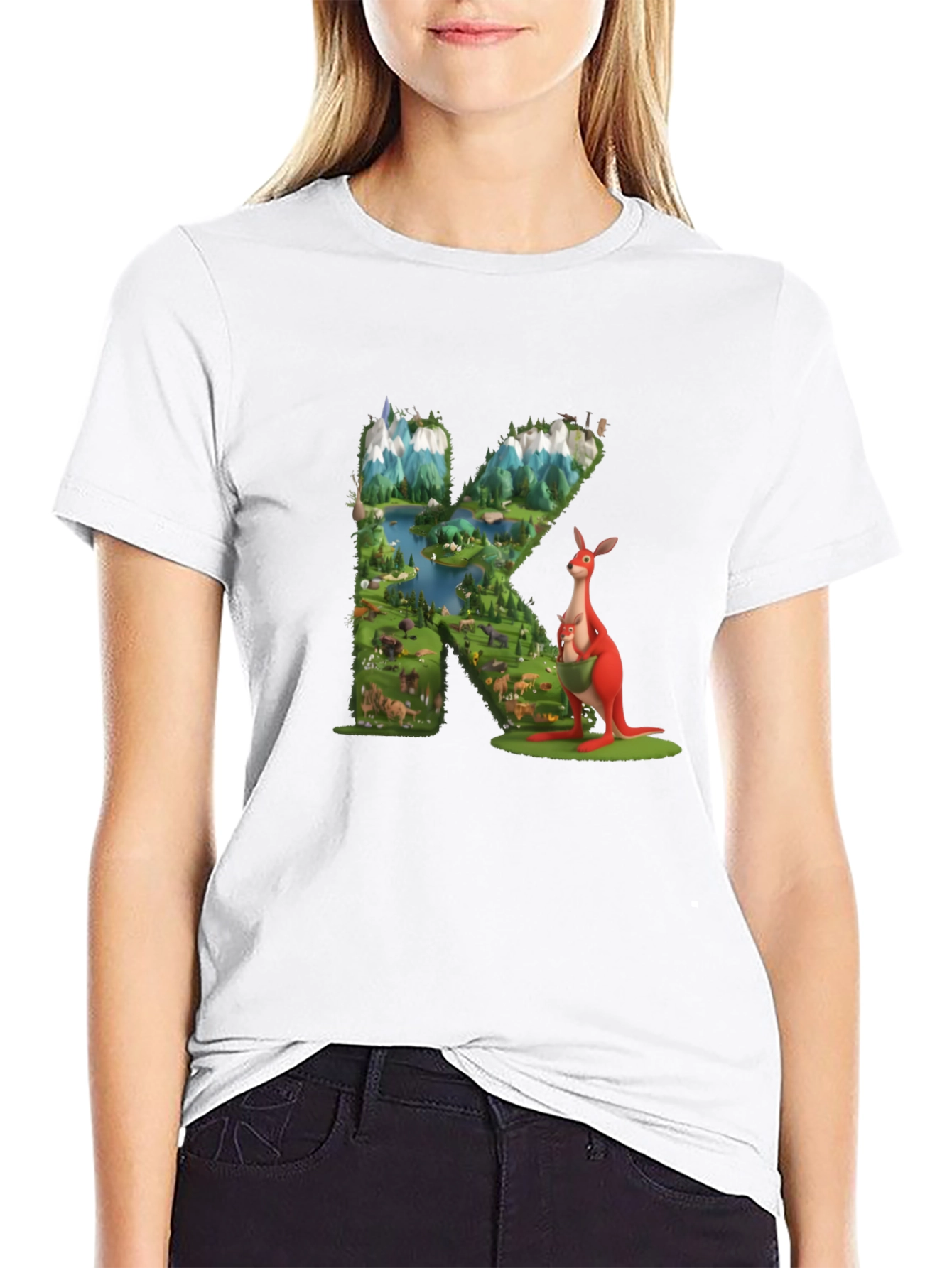 Letter K Kangaroo T-Shirt