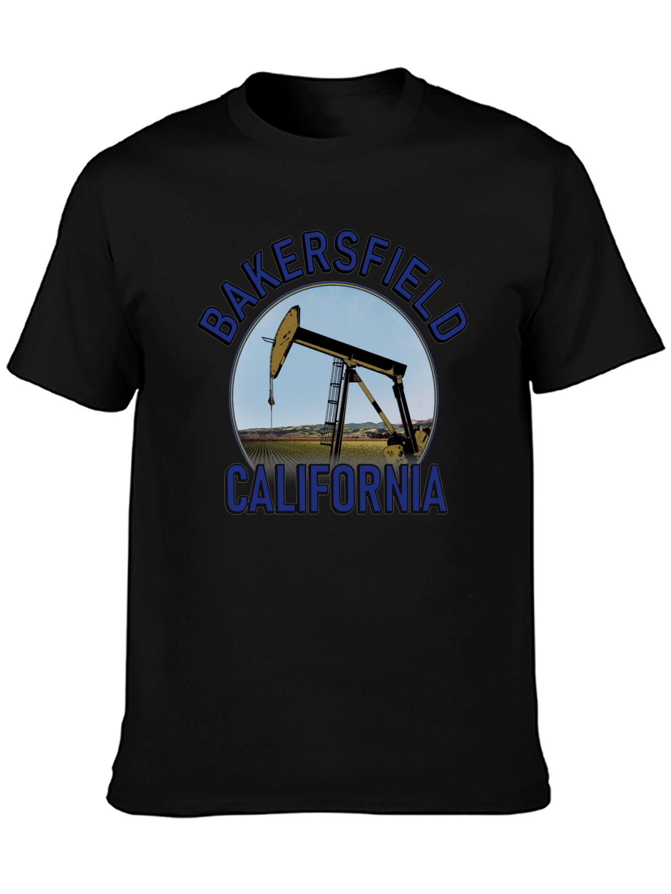 Bakersfield California Oil Rig Graphic Tee