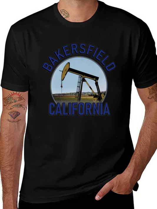Bakersfield California Oil Rig Graphic Tee