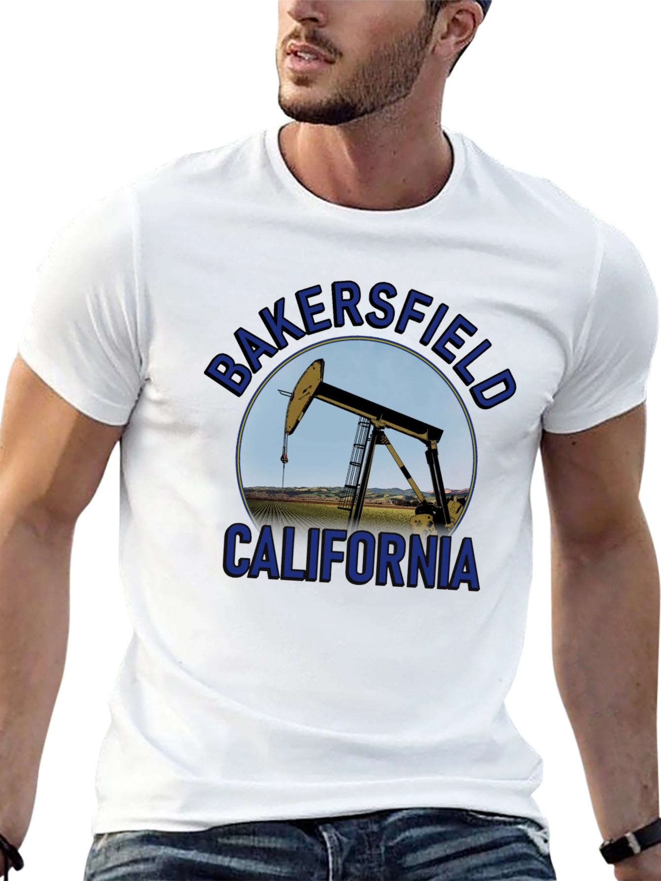 Bakersfield California Oil Rig Graphic Tee