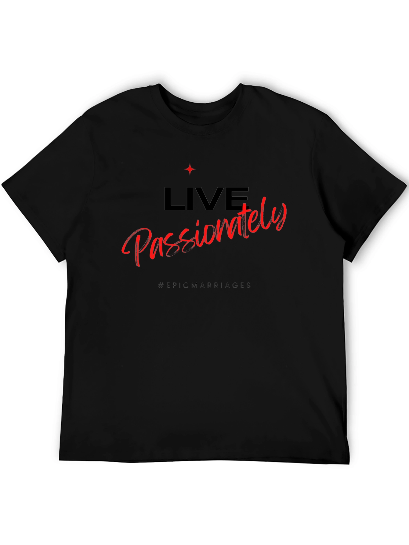 Live Passionately Graphic Tee - Black