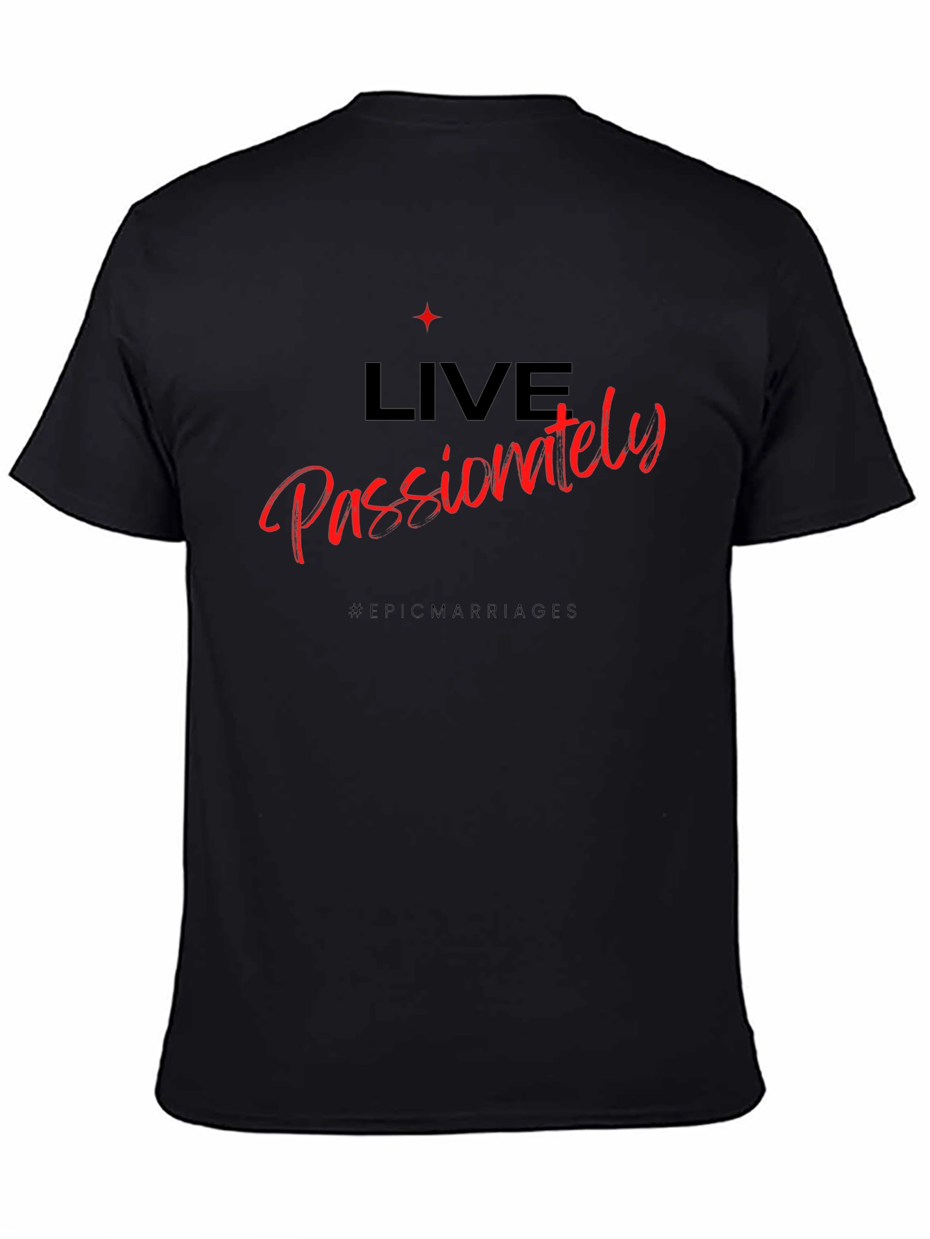 Live Passionately Graphic Tee - Black