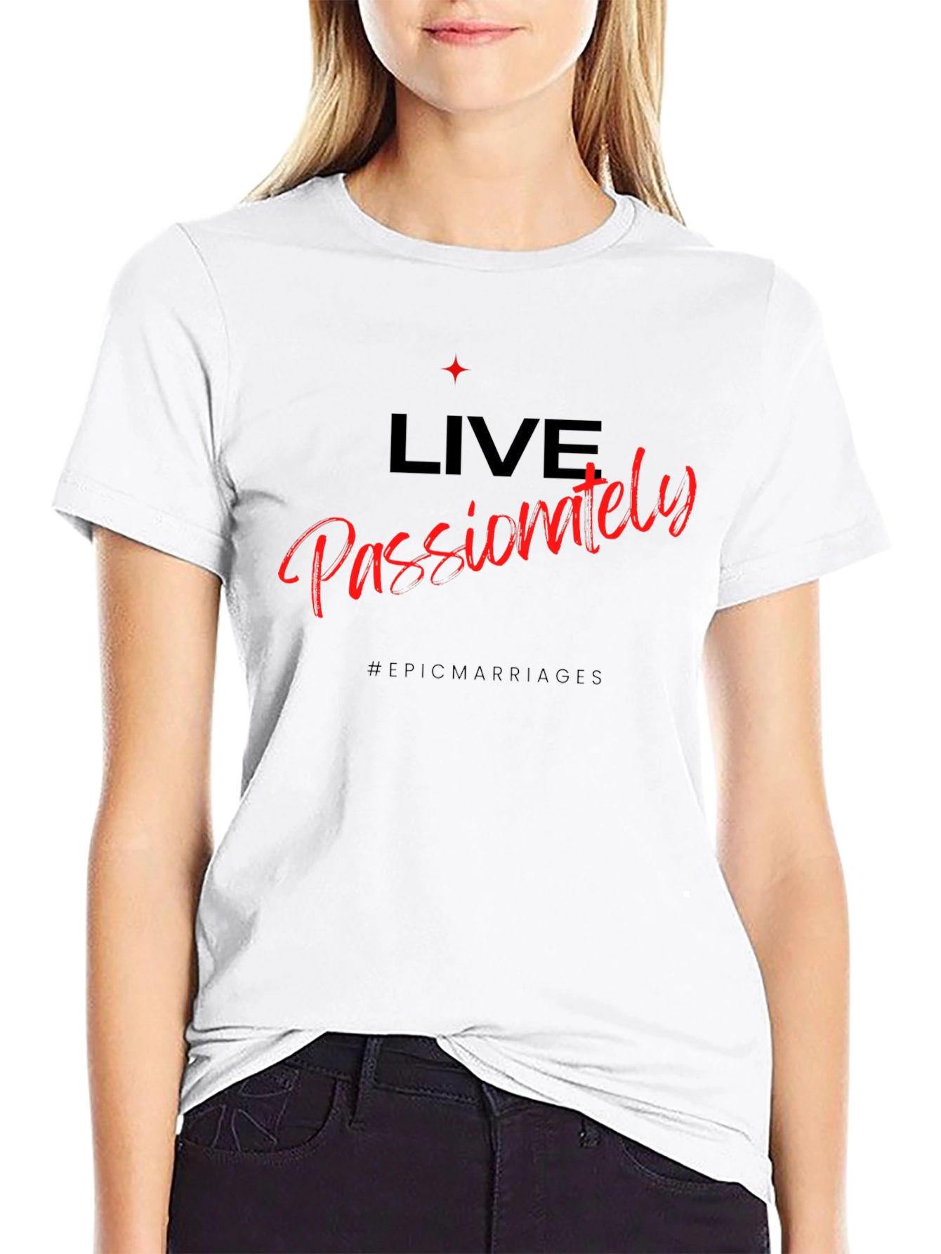 Live Passionately Graphic Tee - Black