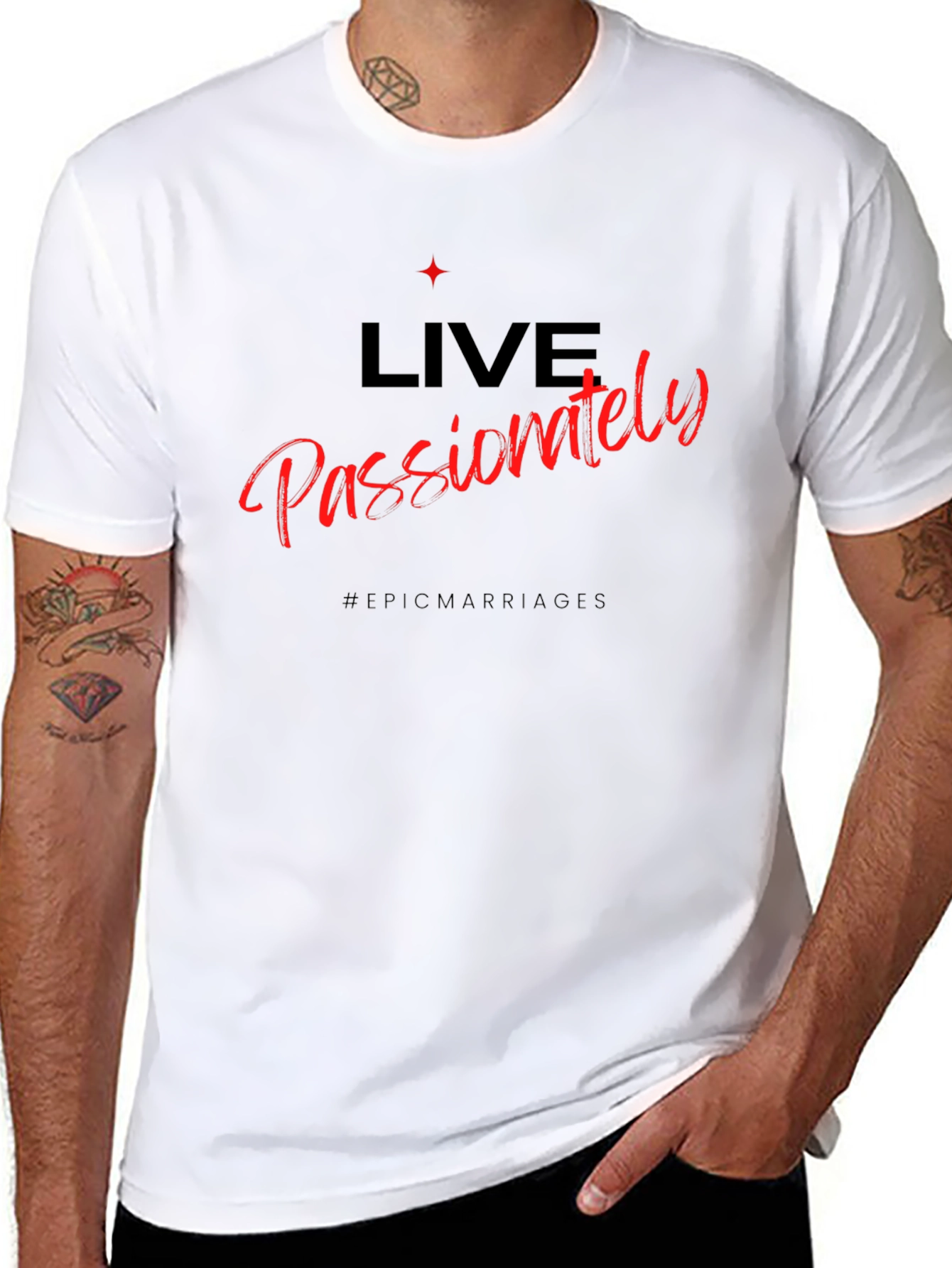 Live Passionately Graphic Tee - Black