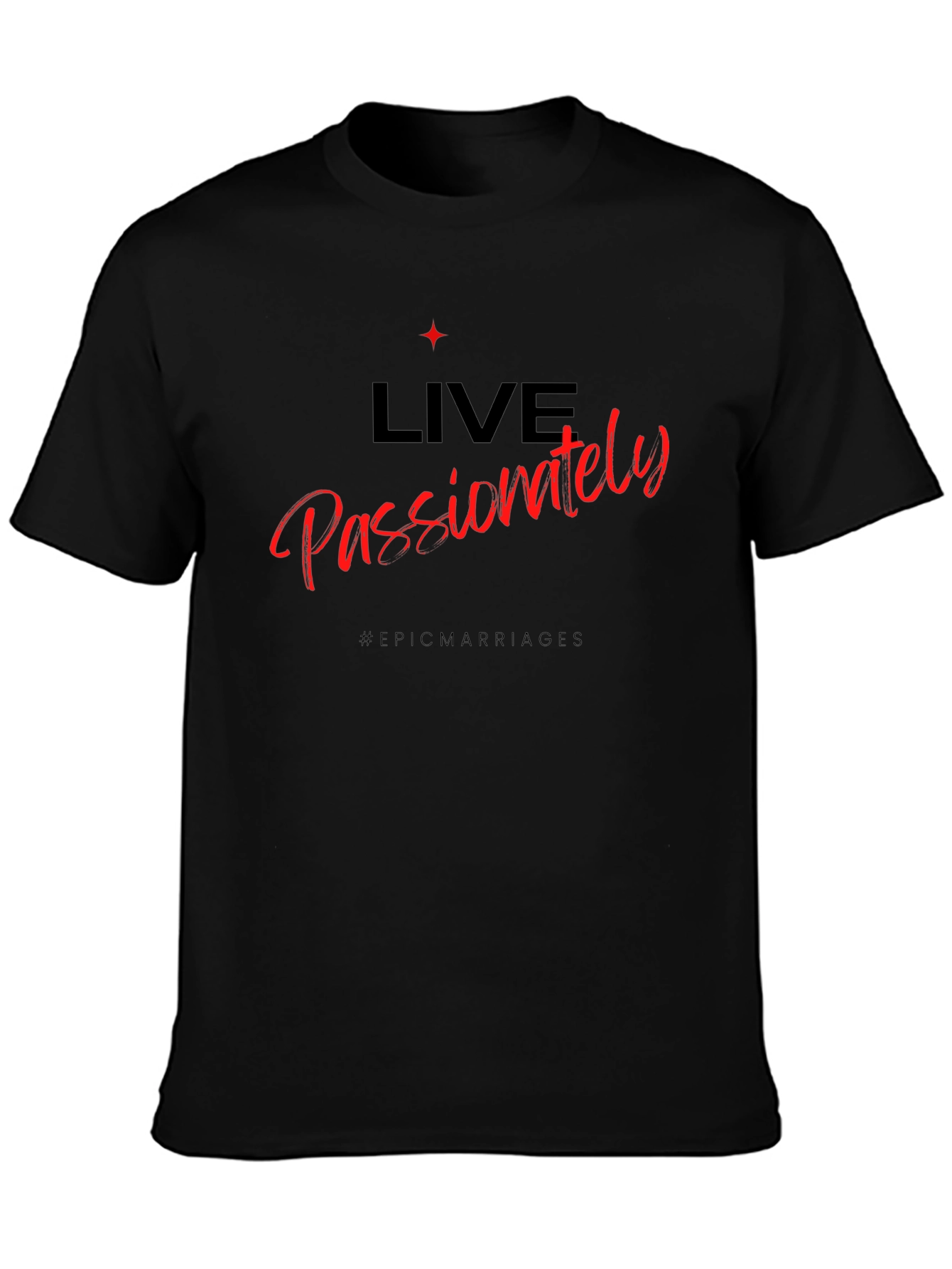 Live Passionately Graphic Tee - Black