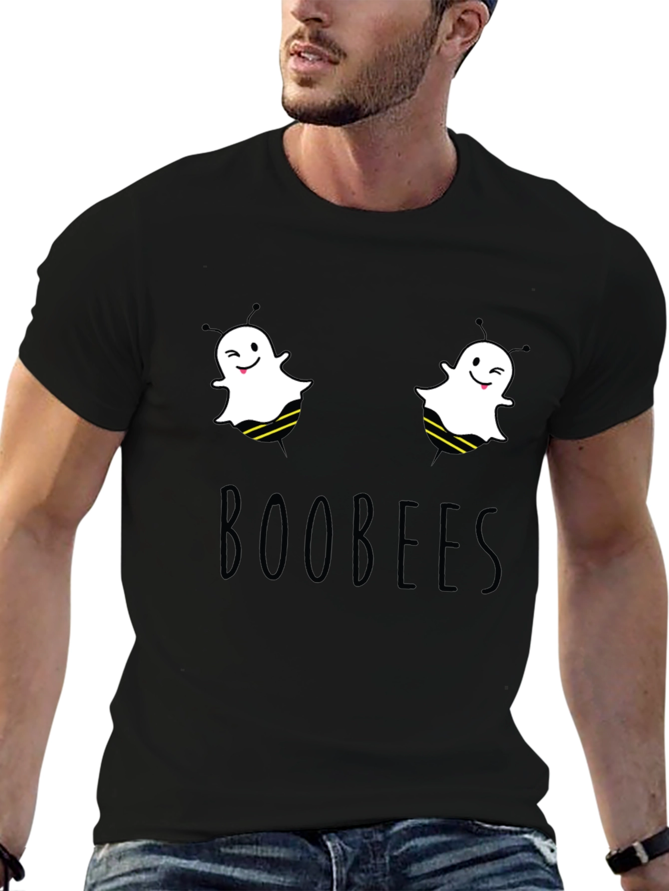 Boobees Graphic Tee - Funny Ghost Bee Pun T-Shirt