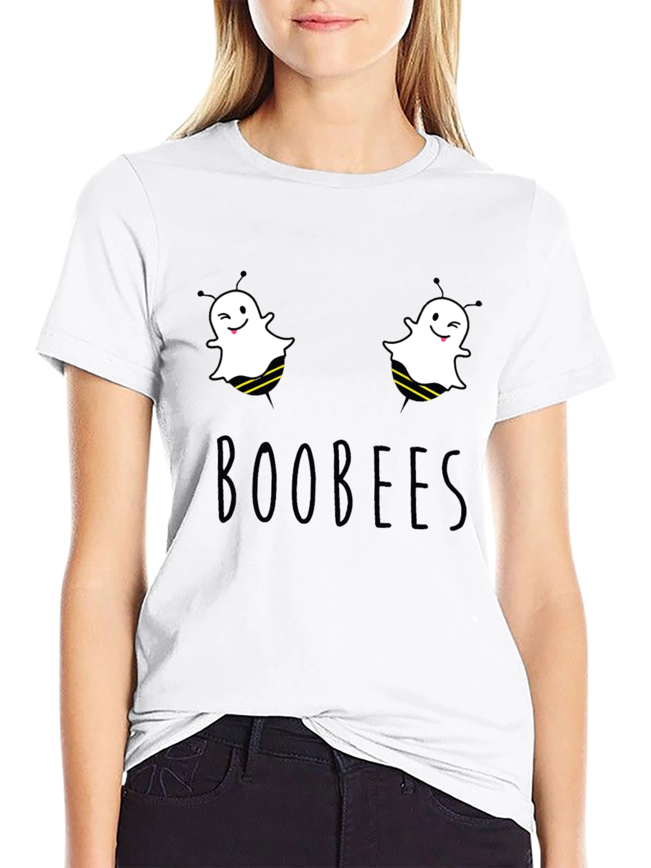 Boobees Graphic Tee - Funny Ghost Bee Pun T-Shirt