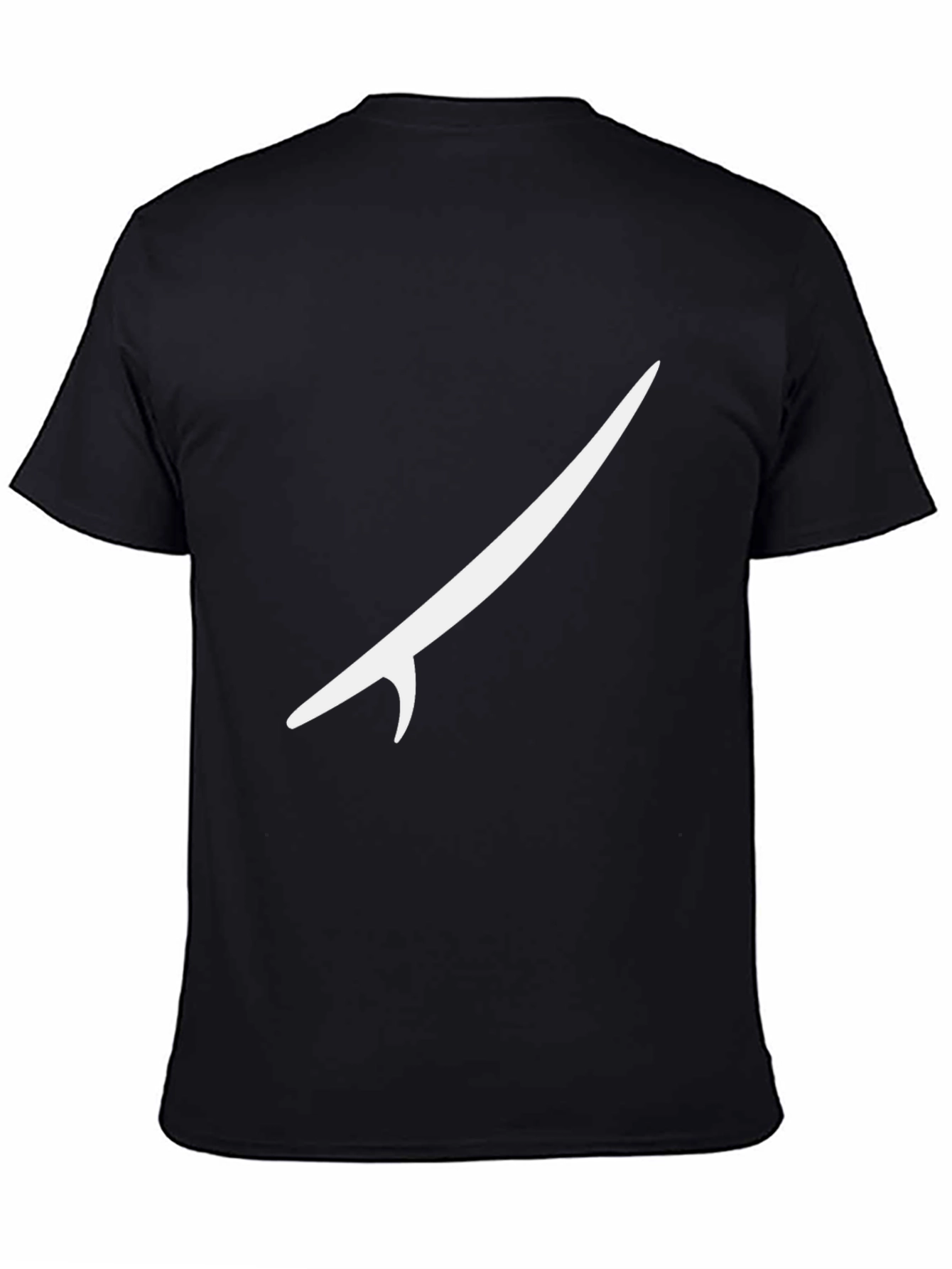 Surfboard Graphic Tee - Black Cotton T-Shirt