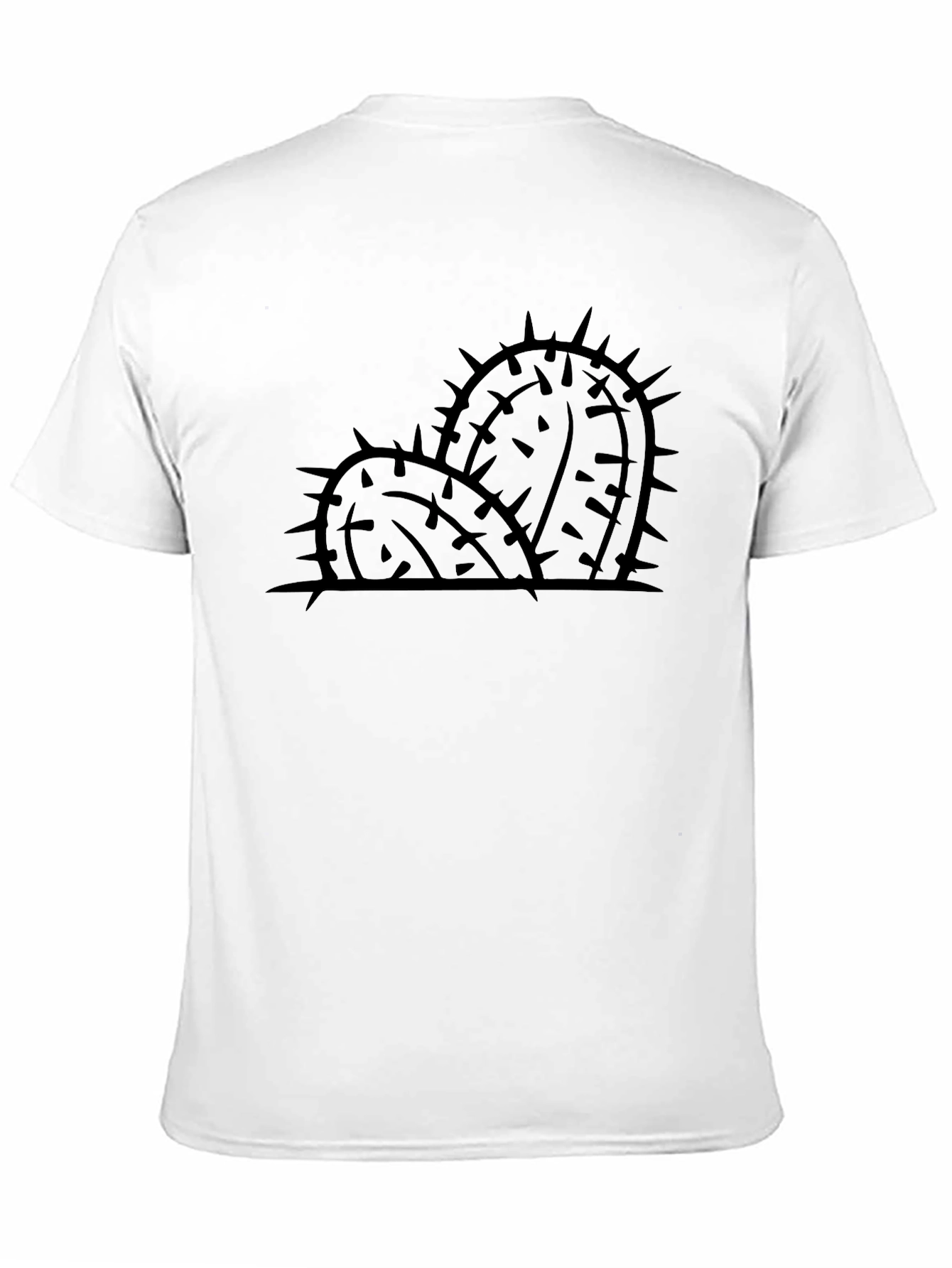 Cactus Silhouette Graphic Tee - Black Cotton Blend