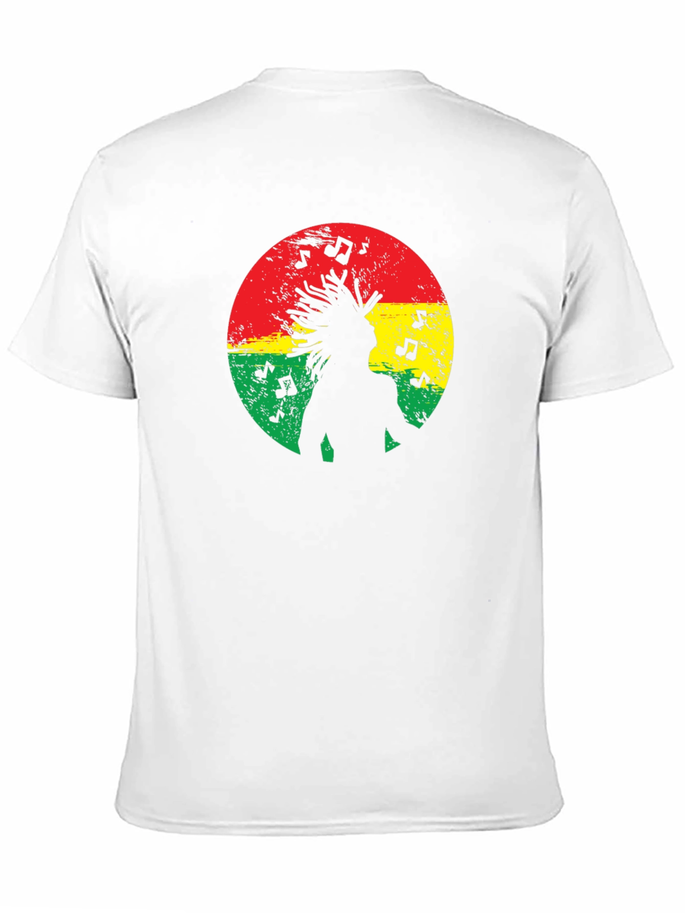 Reggae Music Silhouette Black T-Shirt