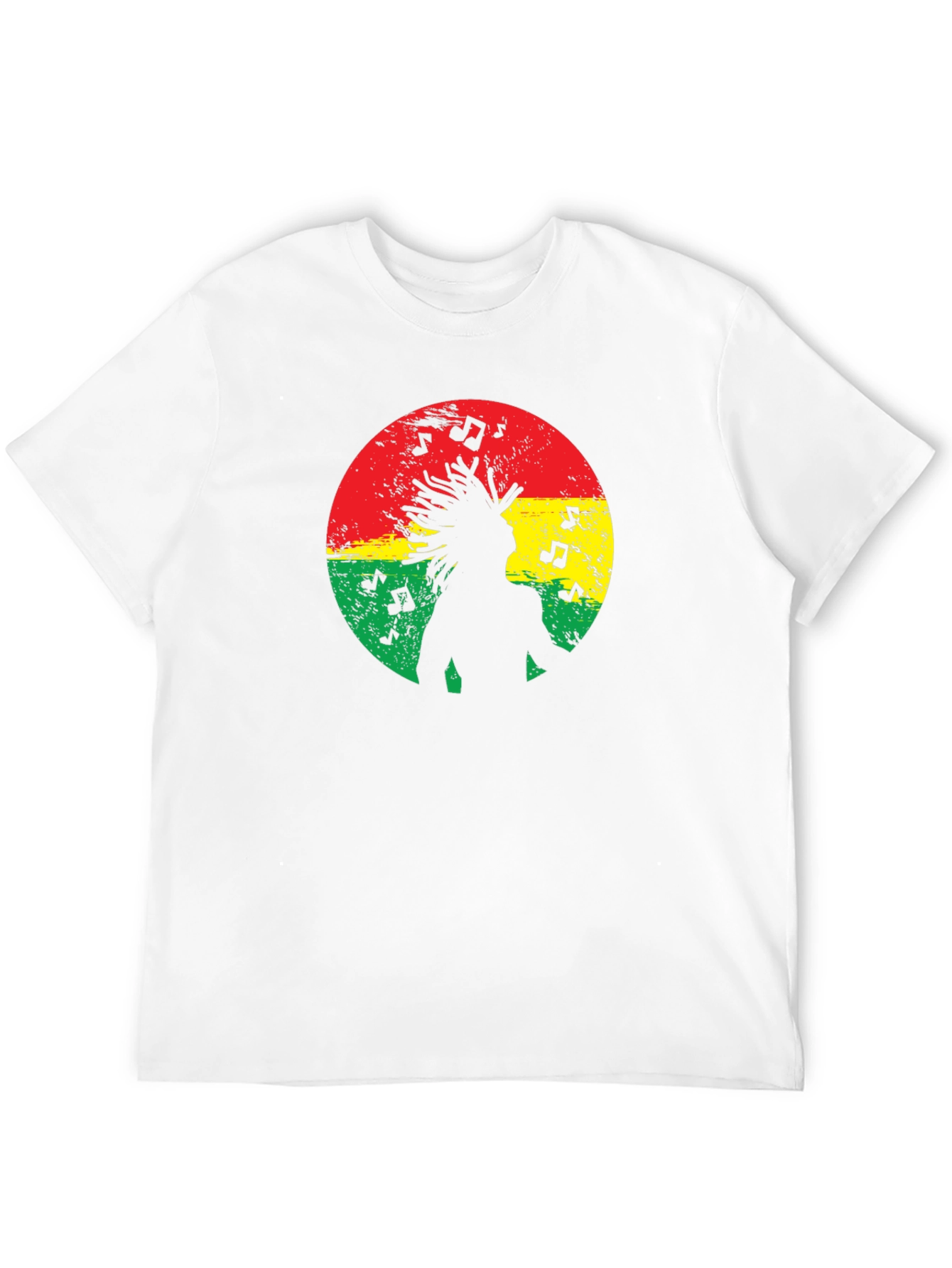 Reggae Music Silhouette Black T-Shirt