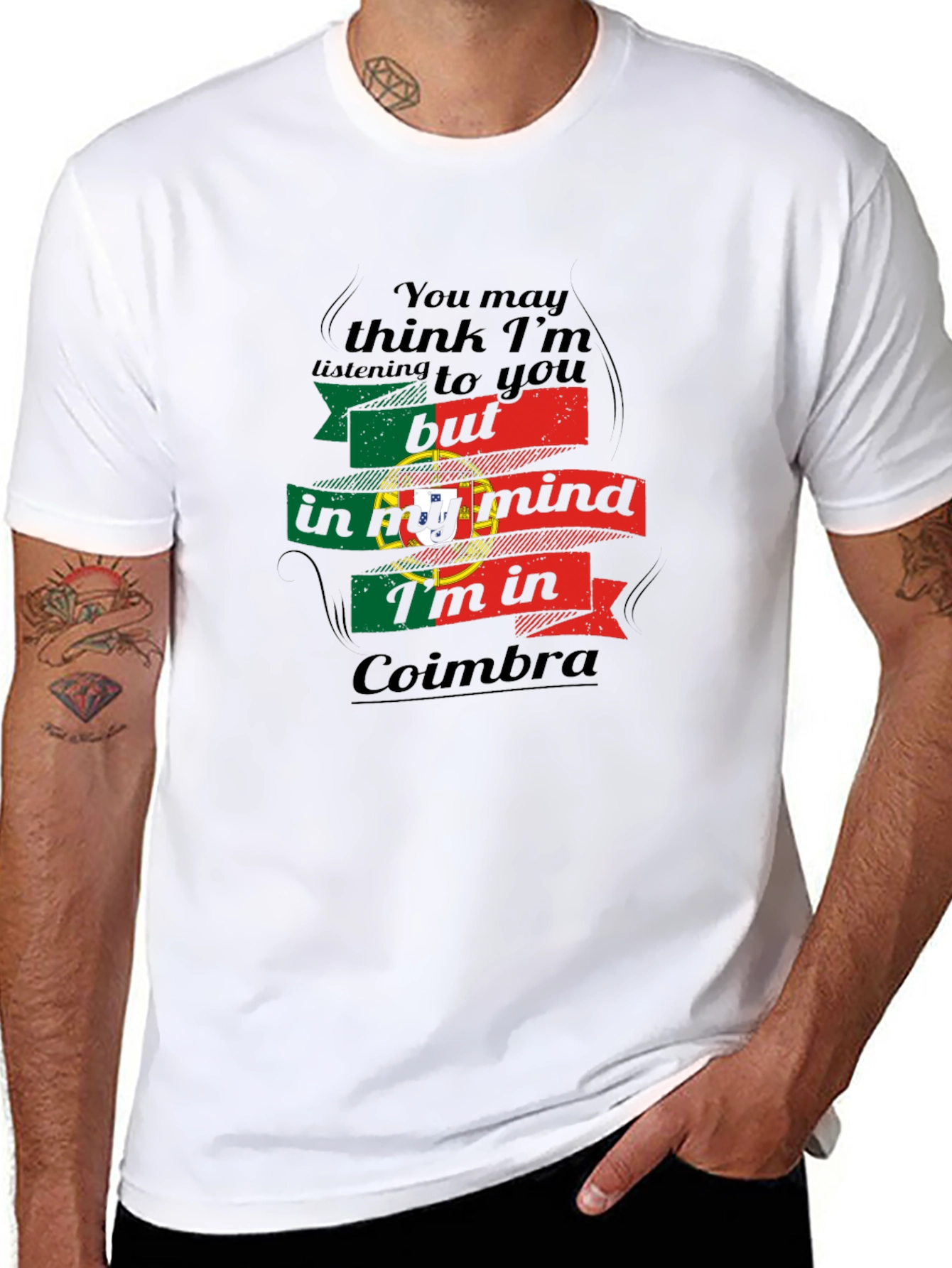 Portugal Coimbra Mind T-Shirt - Black