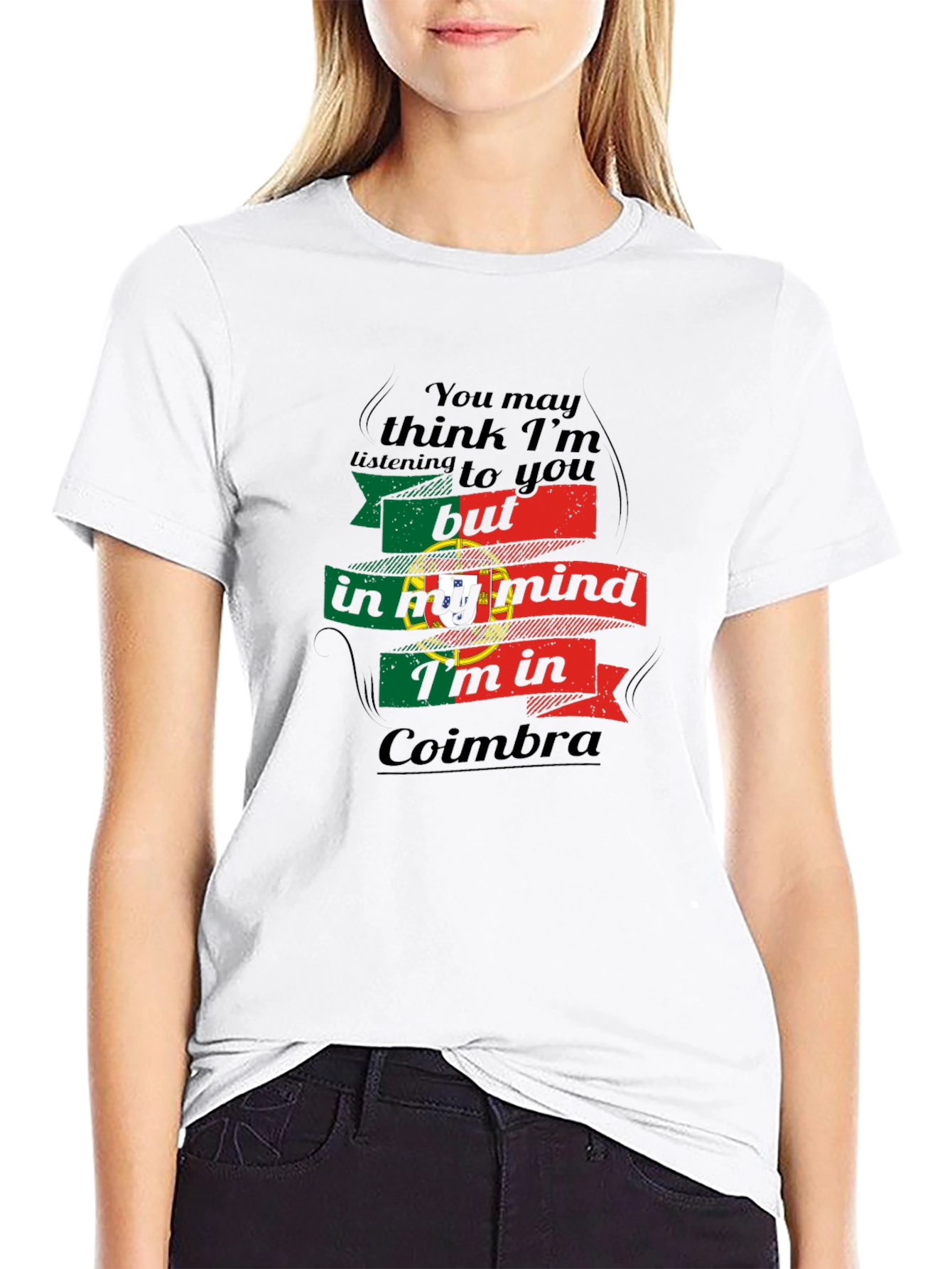 Portugal Coimbra Mind T-Shirt - Black