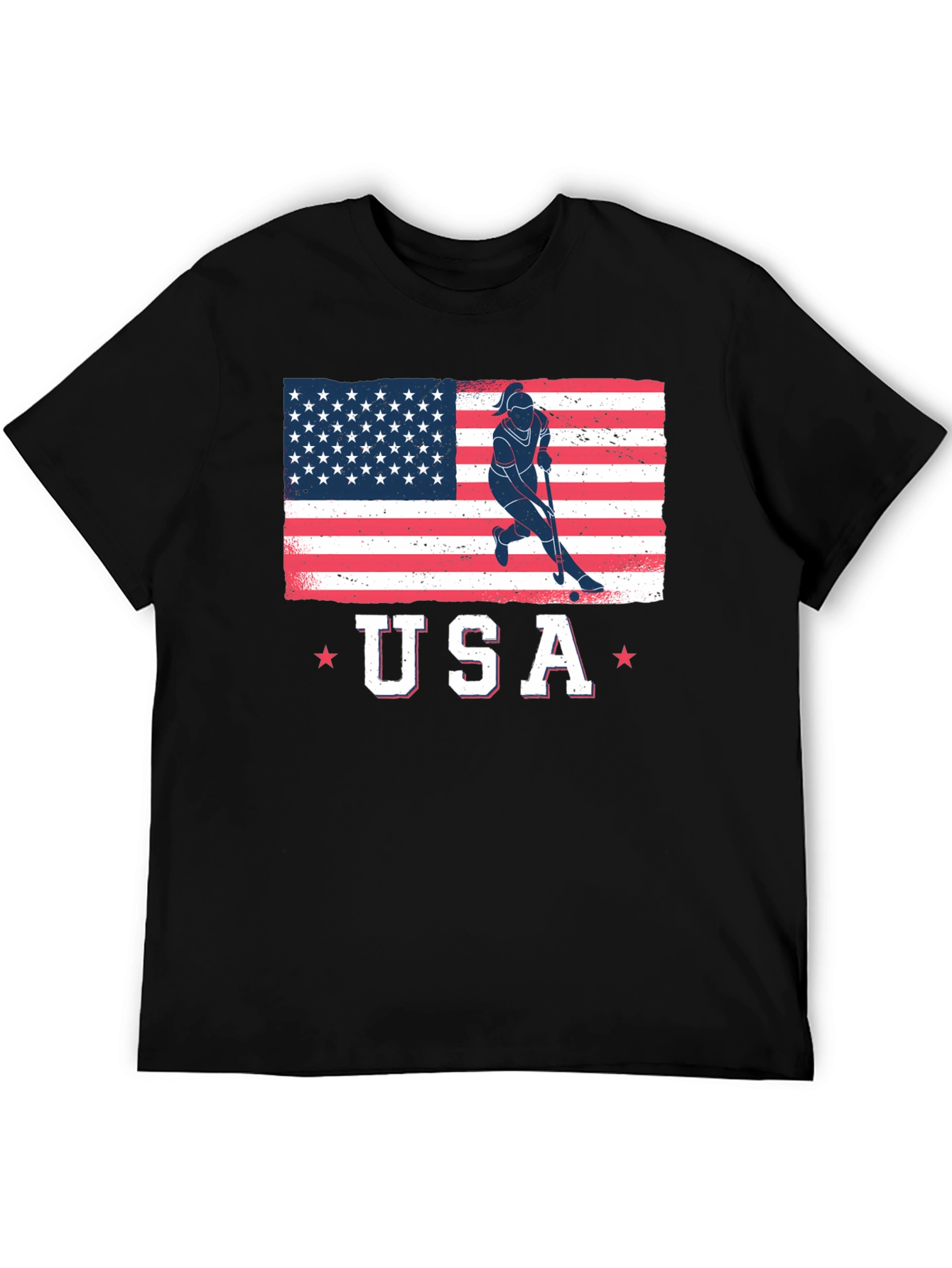 USA Flag Field Hockey T-Shirt