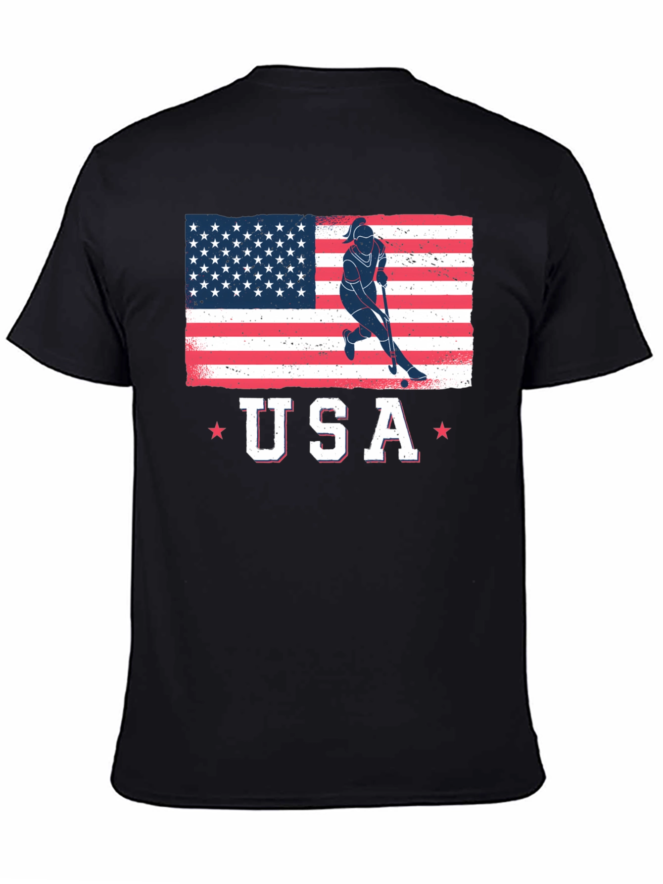 USA Flag Field Hockey T-Shirt