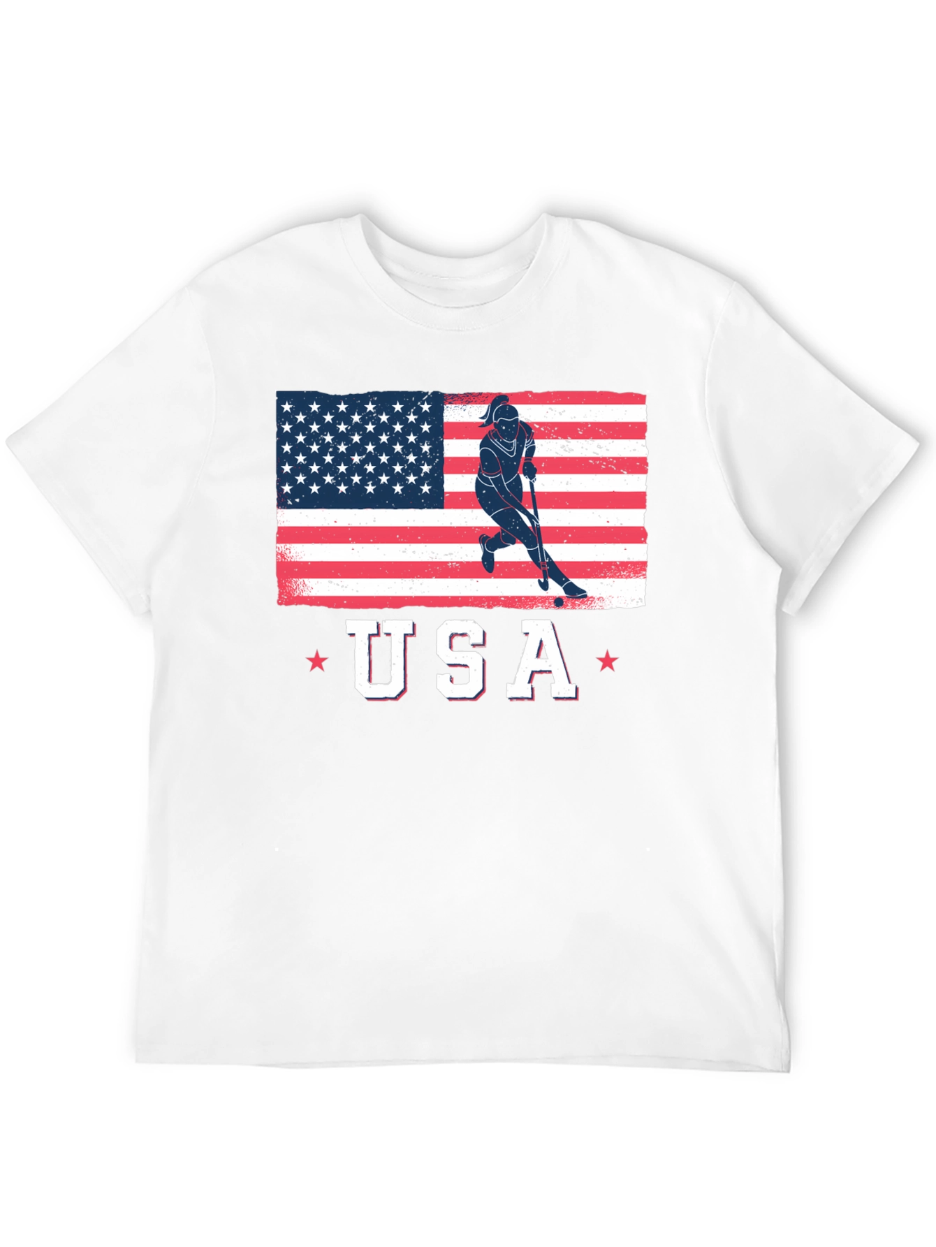 USA Flag Field Hockey T-Shirt