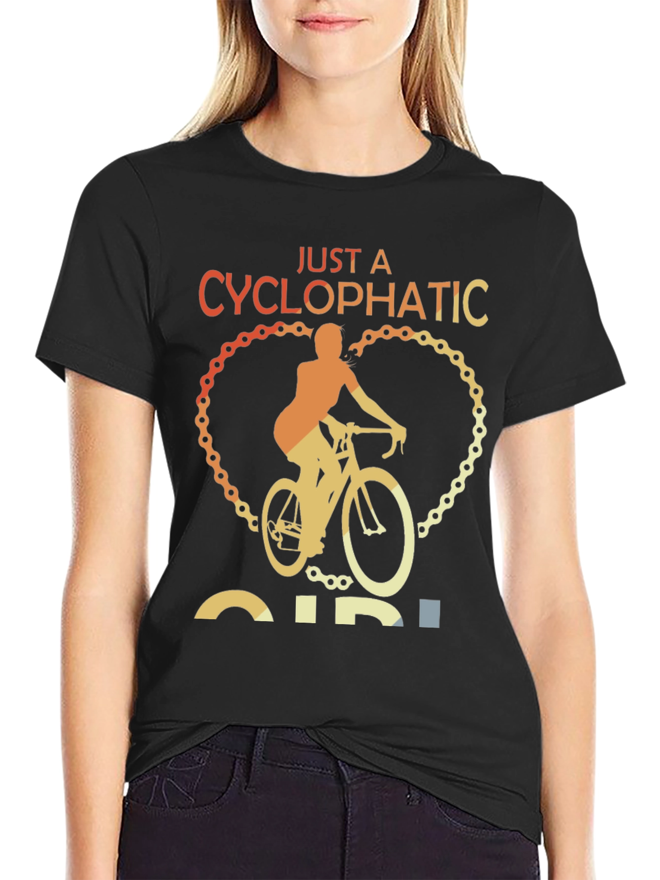 Cyclopathic Girl Biker T-Shirt