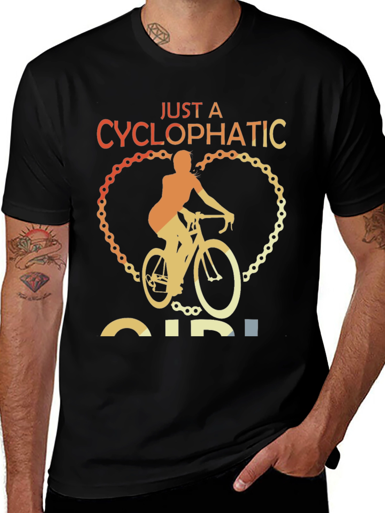 Cyclopathic Girl Biker T-Shirt