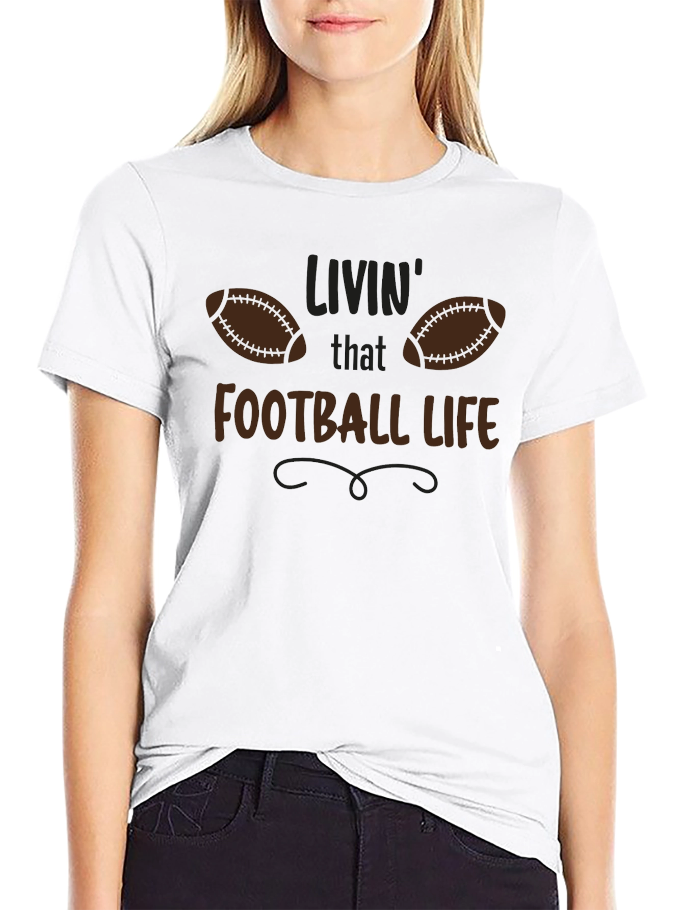 Football Life Graphic Tee