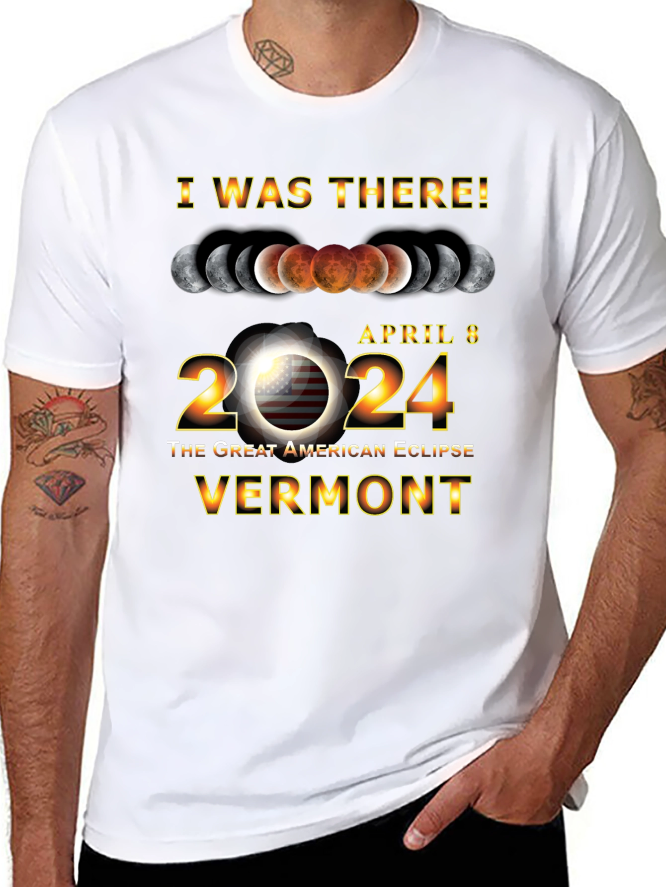 April 8 2024 Great American Eclipse Vermont T-Shirt