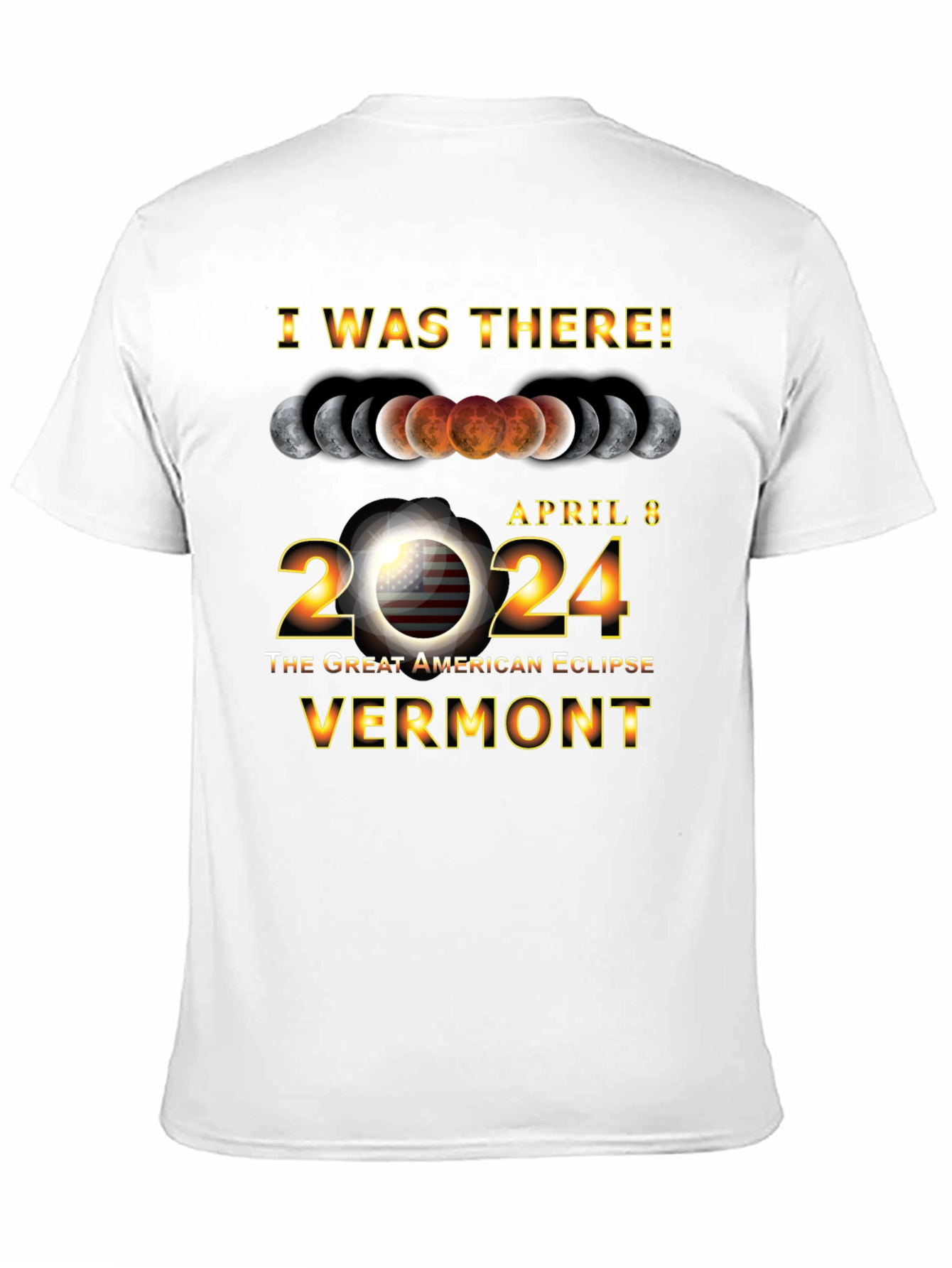 April 8 2024 Great American Eclipse Vermont T-Shirt