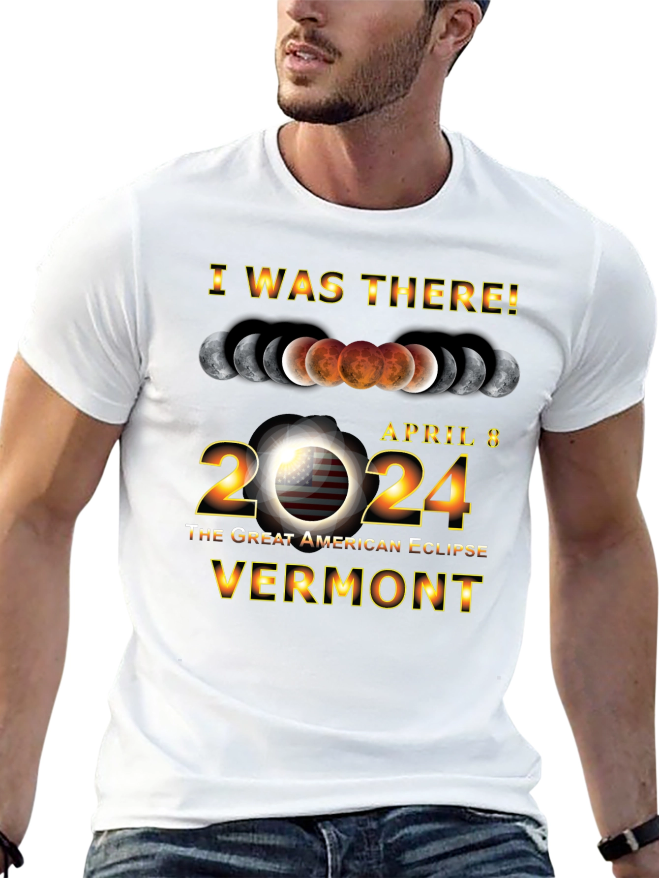 April 8 2024 Great American Eclipse Vermont T-Shirt