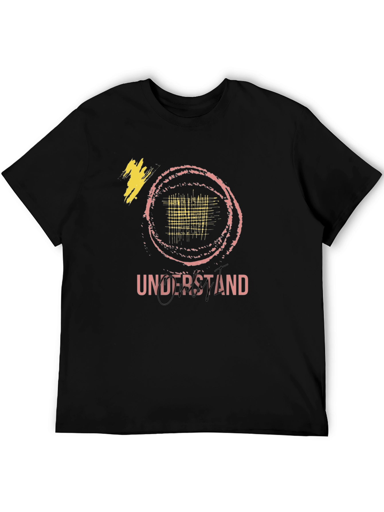 Understand Graphic Tee - Trendy Black Cotton Shirt