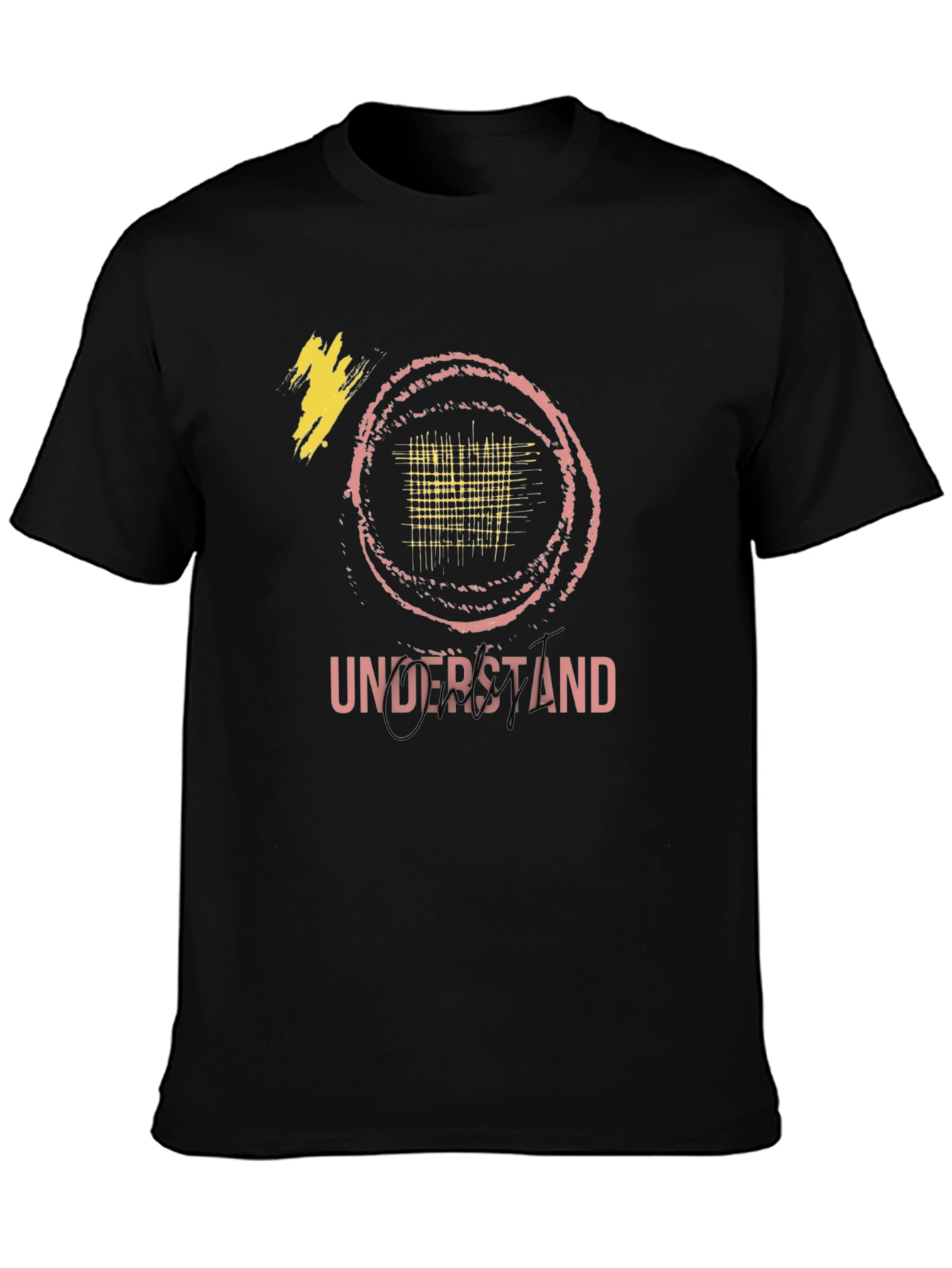 Understand Graphic Tee - Trendy Black Cotton Shirt