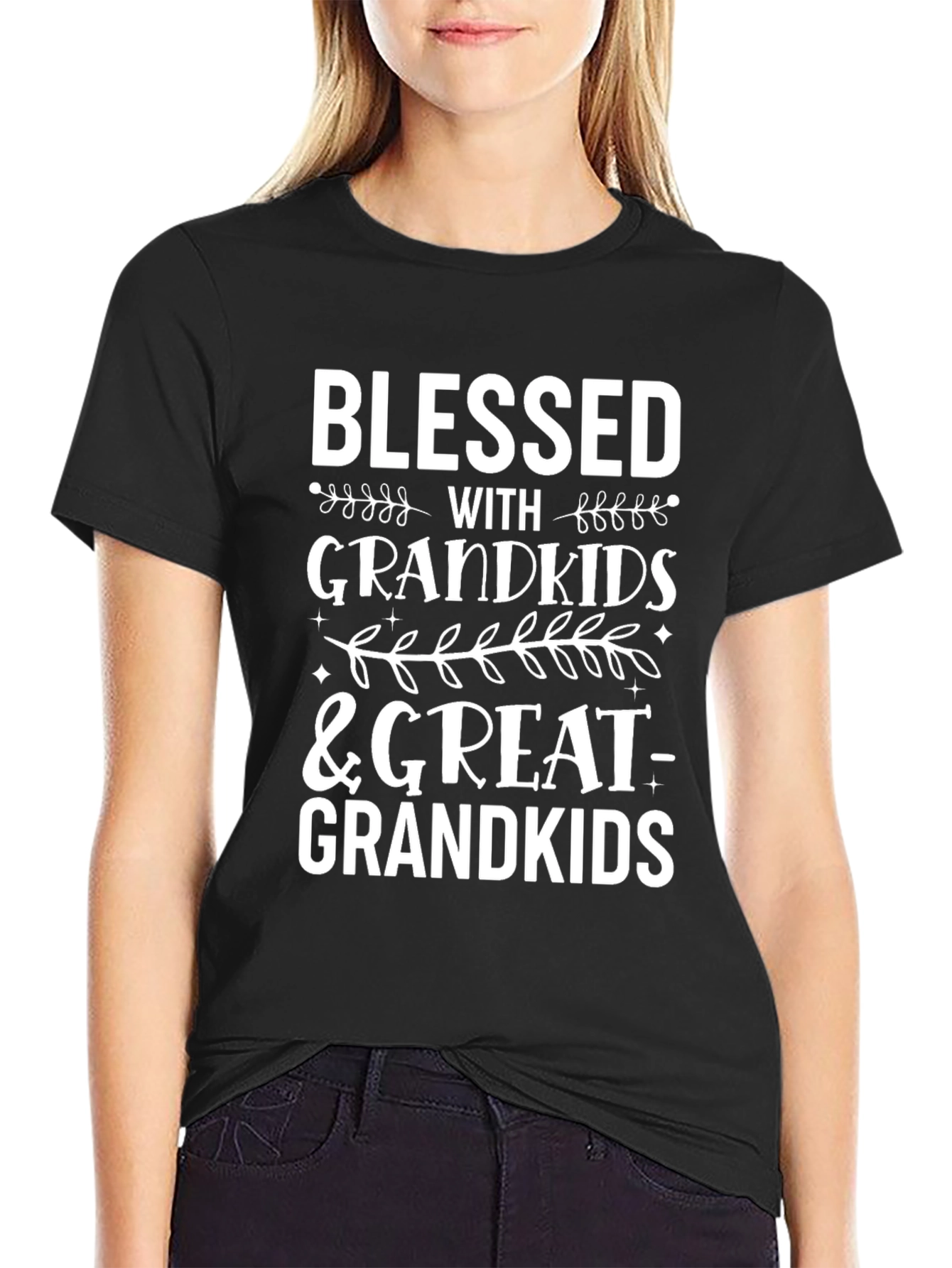 Blessed Grandkids & Great-Grandkids Black T-Shirt