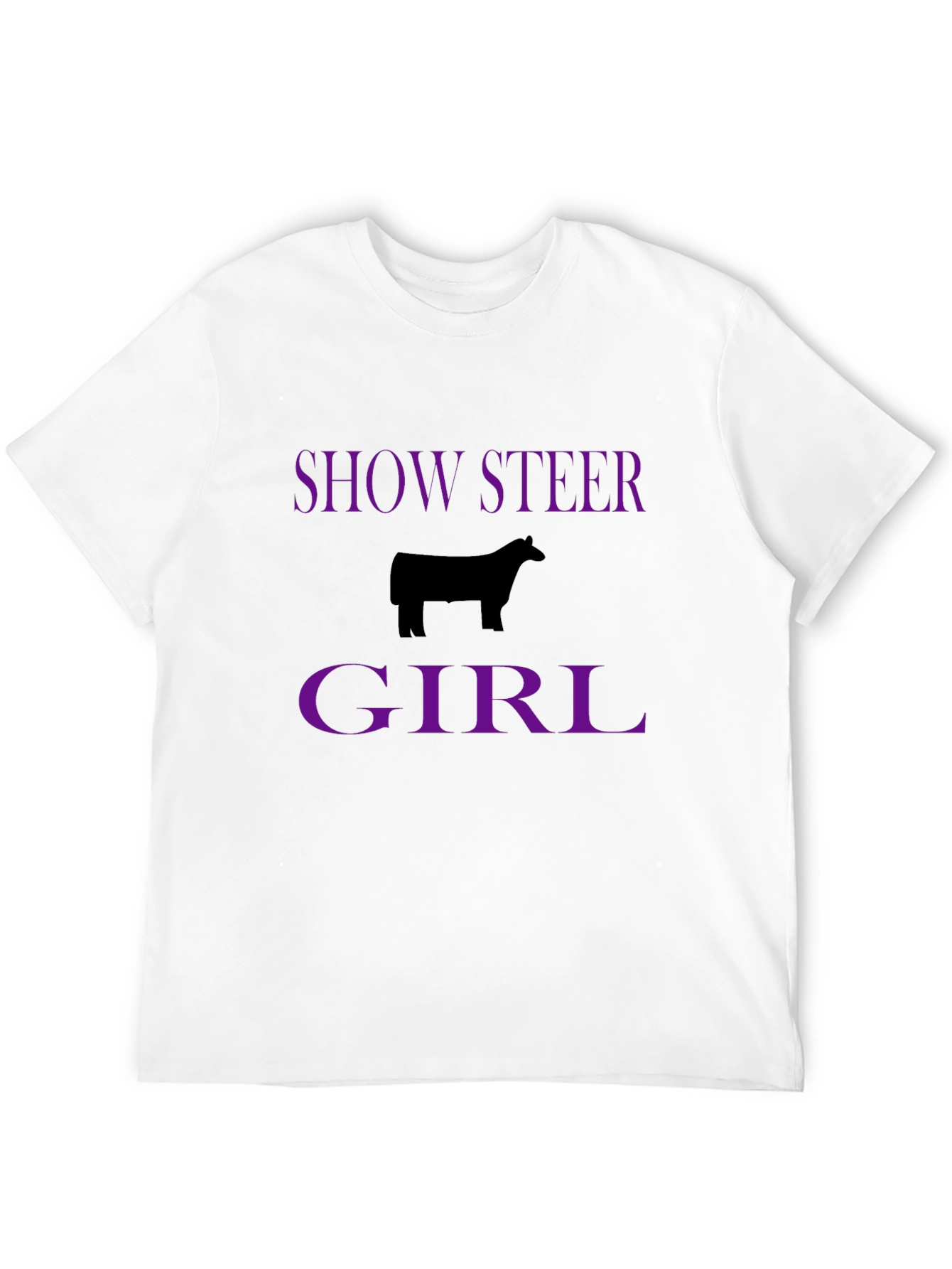Show Steer Girl Graphic Tee - Black Cotton T-Shirt