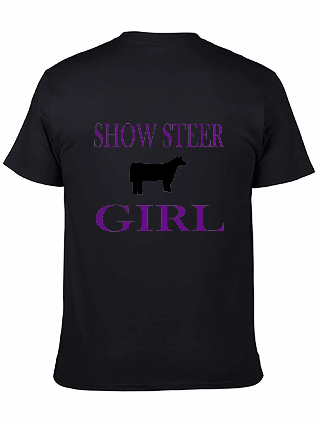 Show Steer Girl Graphic Tee - Black Cotton T-Shirt