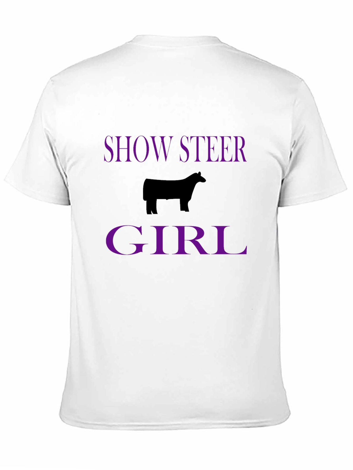 Show Steer Girl Graphic Tee - Black Cotton T-Shirt
