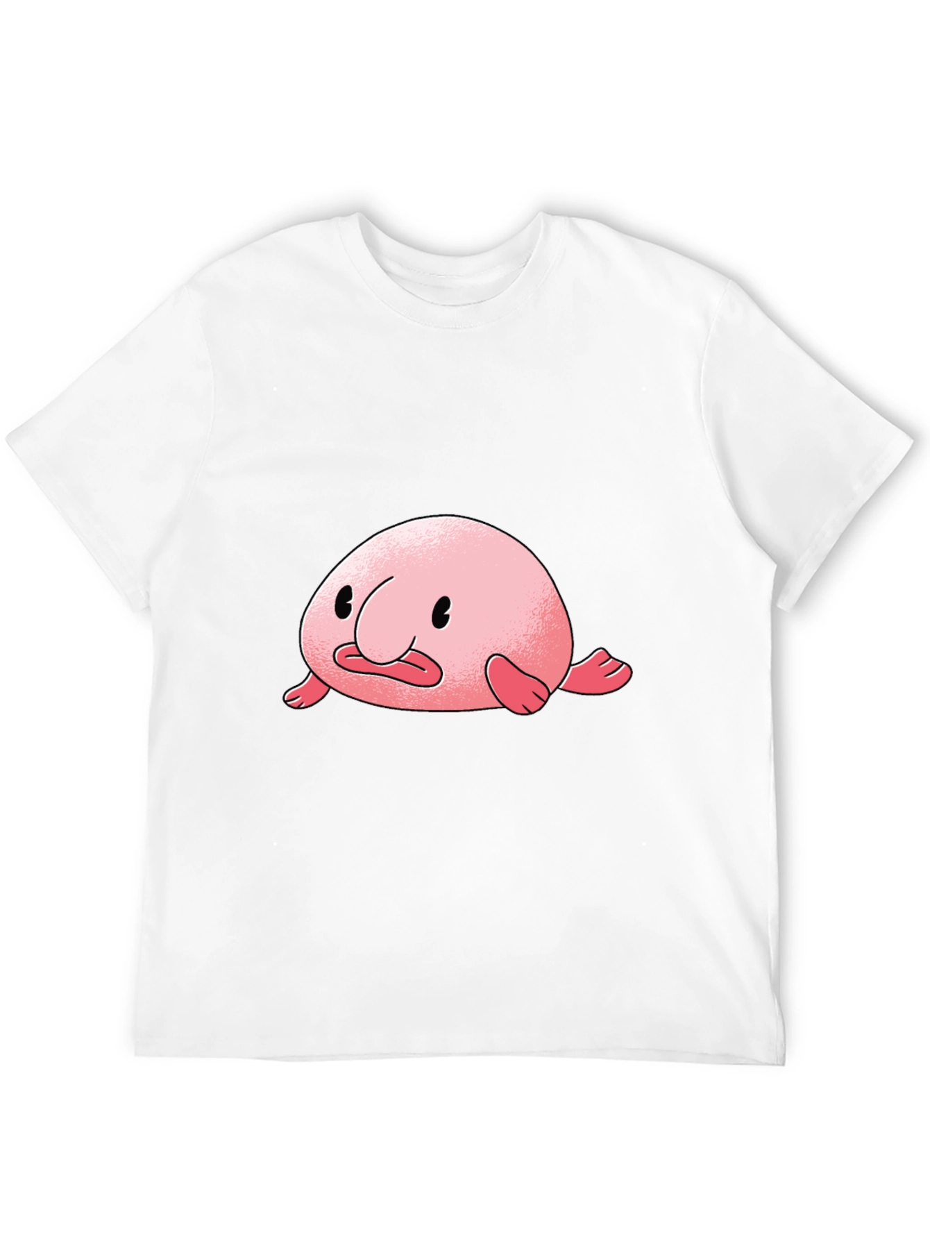 Blobfish Graphic Tee - Black Cotton T-Shirt