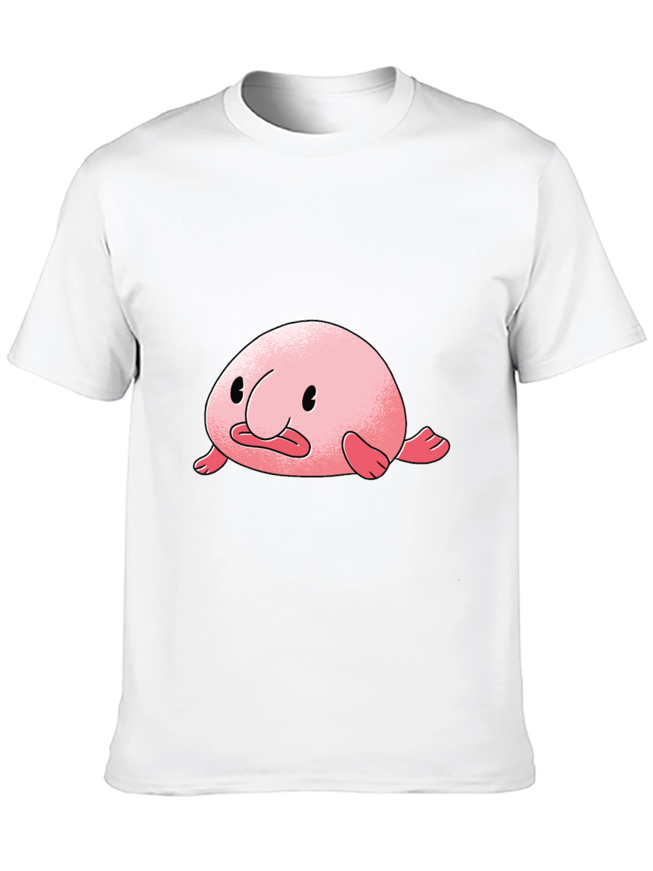Blobfish Graphic Tee - Black Cotton T-Shirt