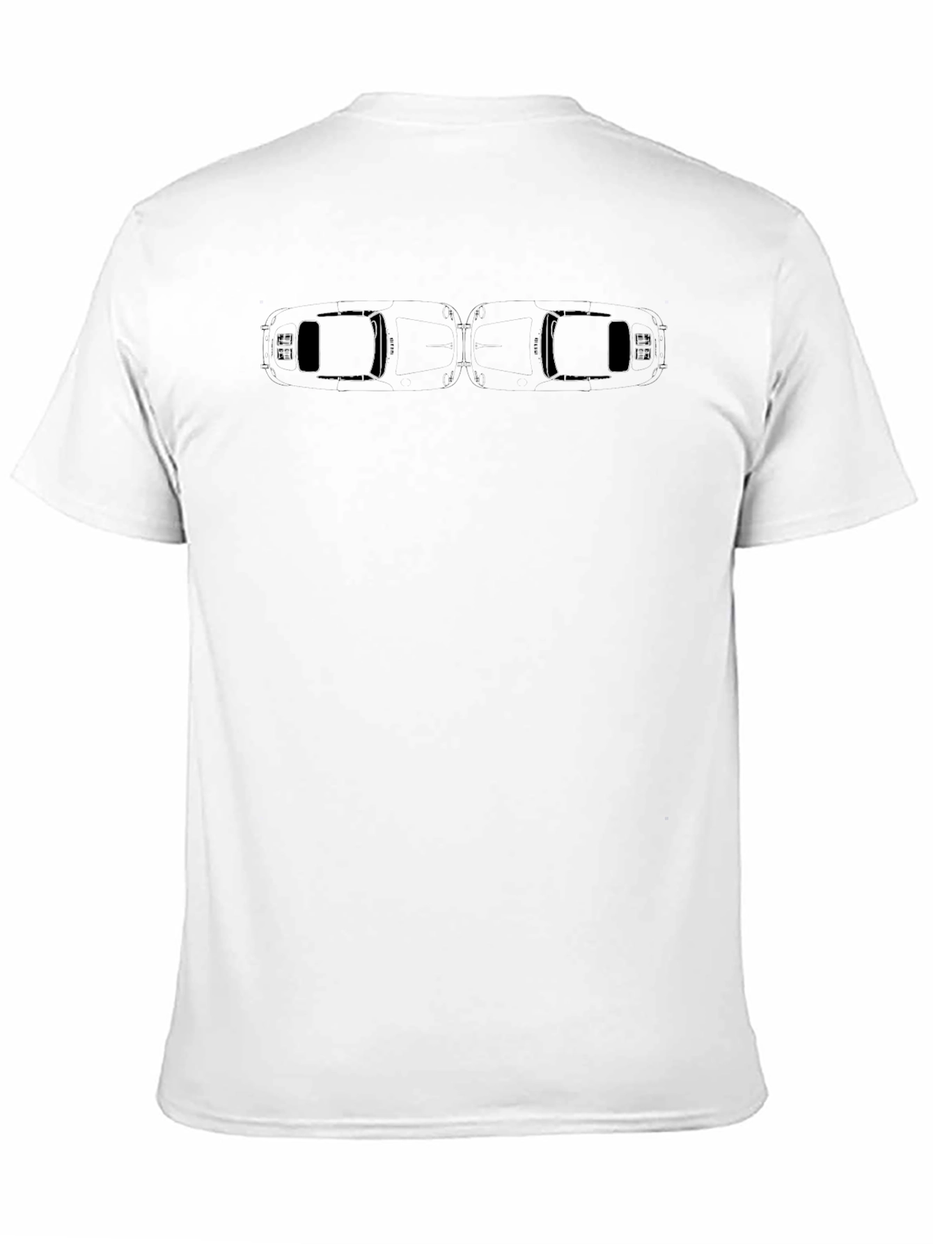 Black Car Schematic Graphic T-Shirt