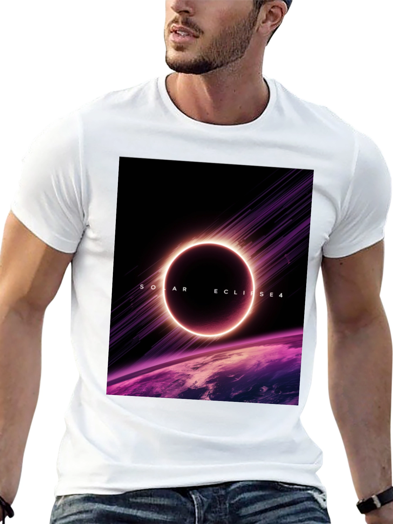 Solar Eclipse Graphic Tee - Black