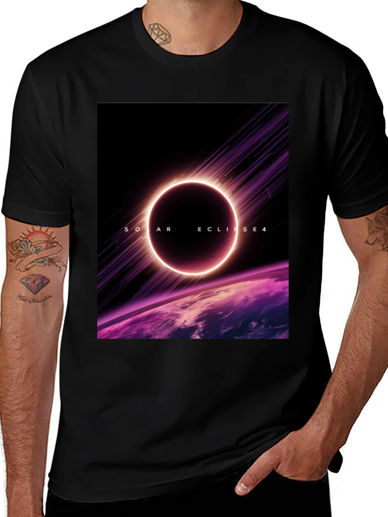 Solar Eclipse Graphic Tee - Black