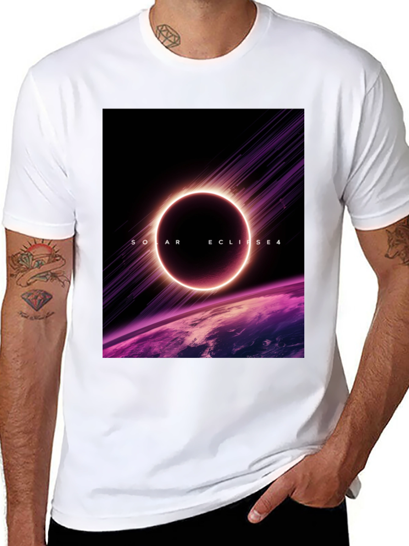 Solar Eclipse Graphic Tee - Black