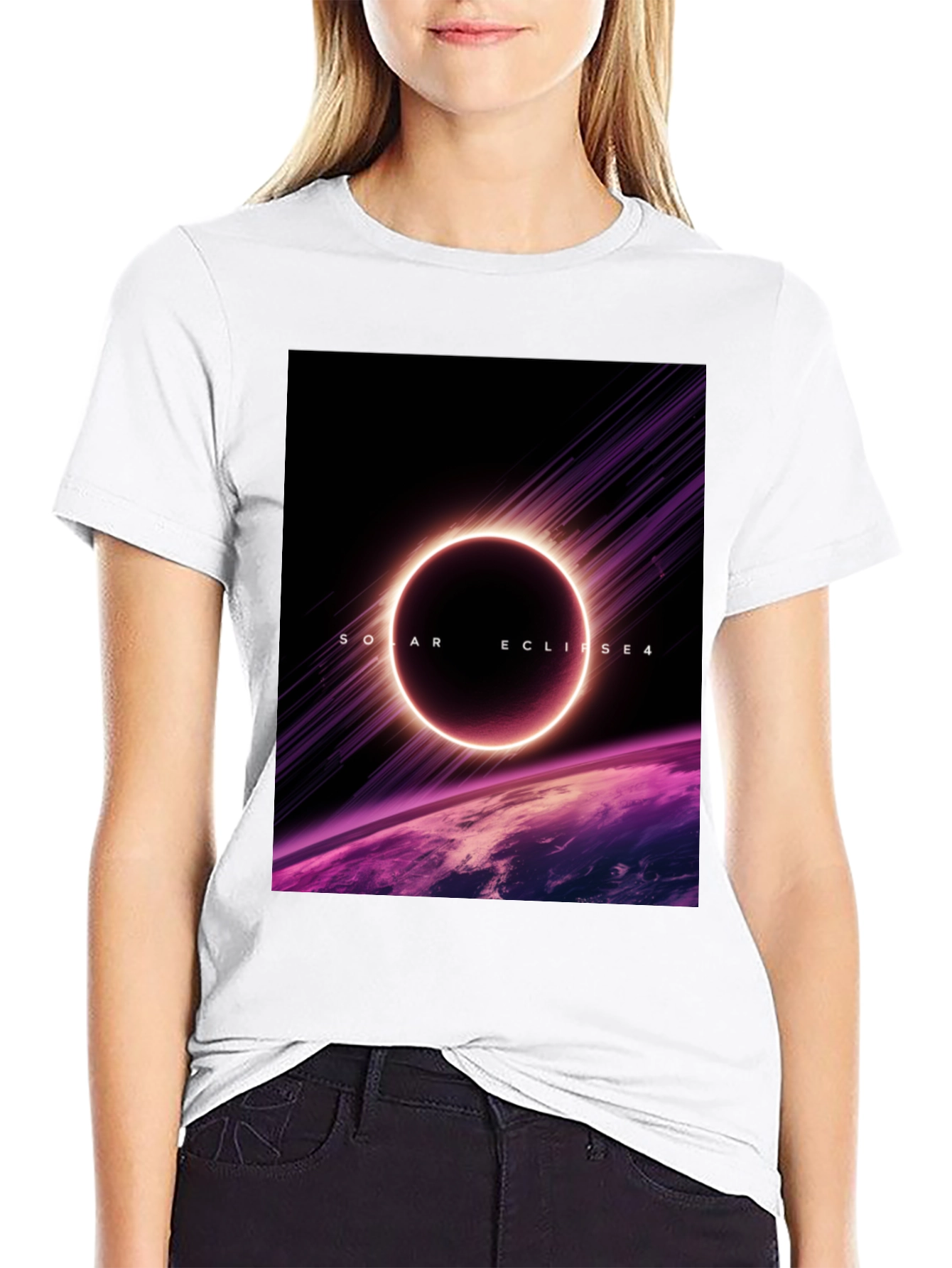 Solar Eclipse Graphic Tee - Black