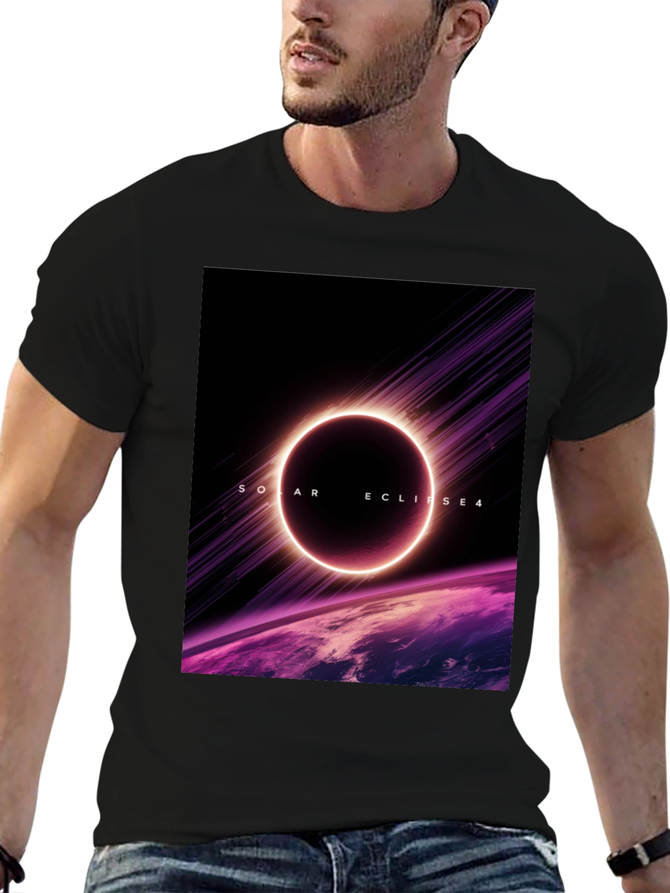 Solar Eclipse Graphic Tee - Black