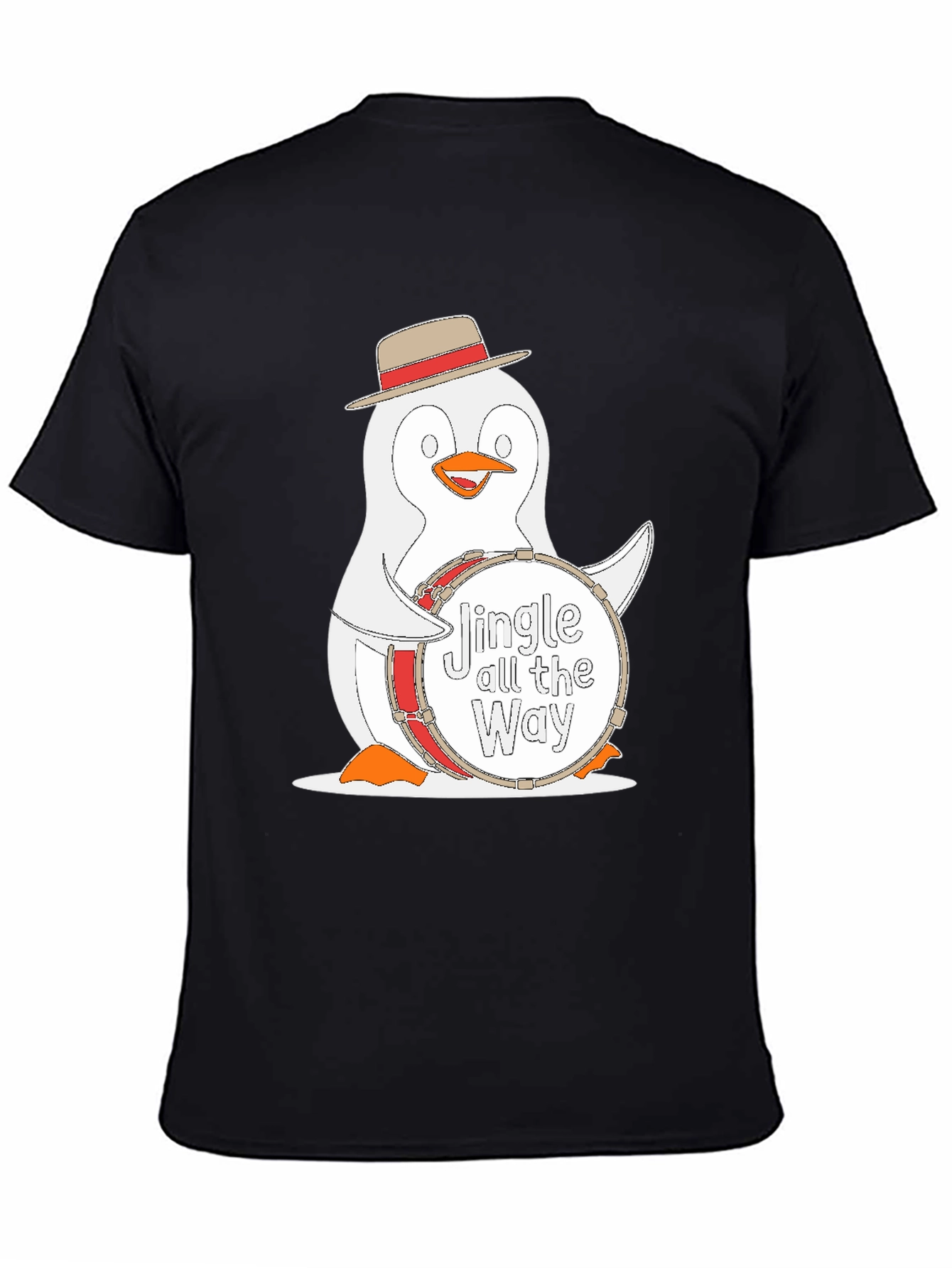 Festive Penguin Drummer T-Shirt