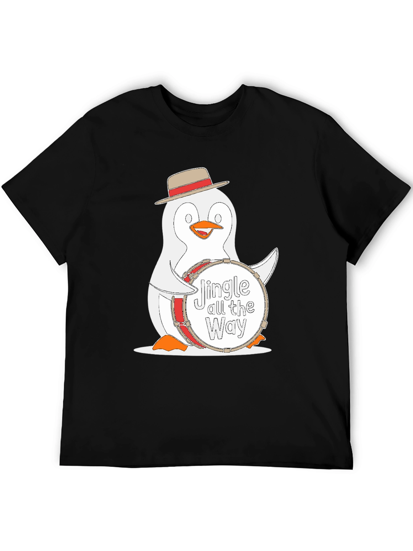 Festive Penguin Drummer T-Shirt