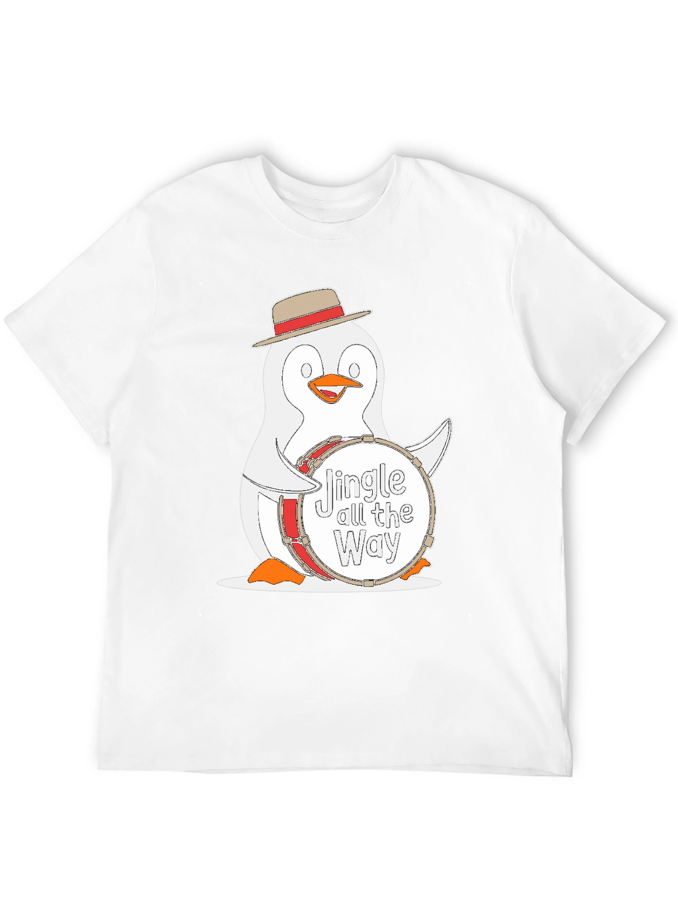 Festive Penguin Drummer T-Shirt