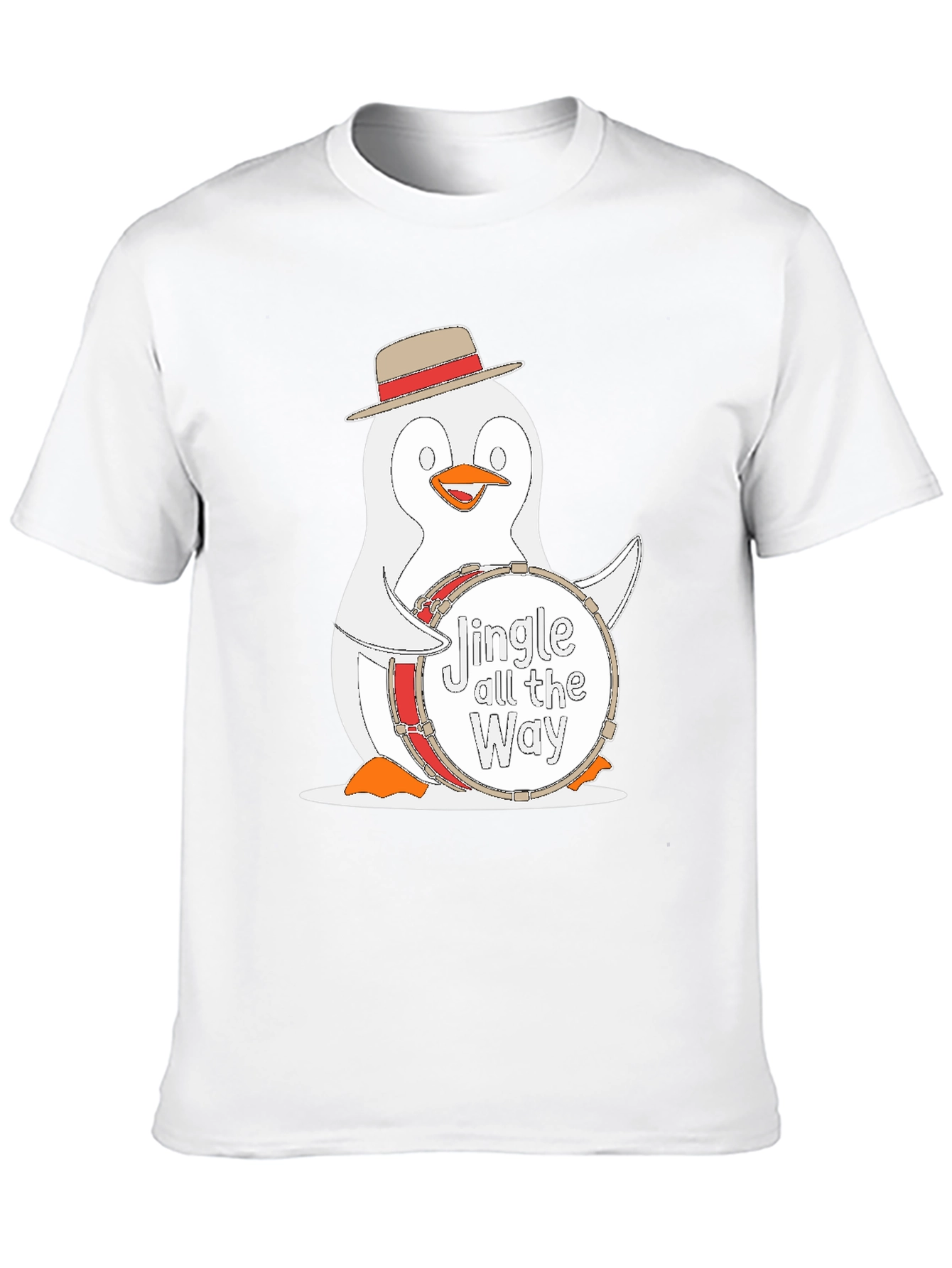 Festive Penguin Drummer T-Shirt