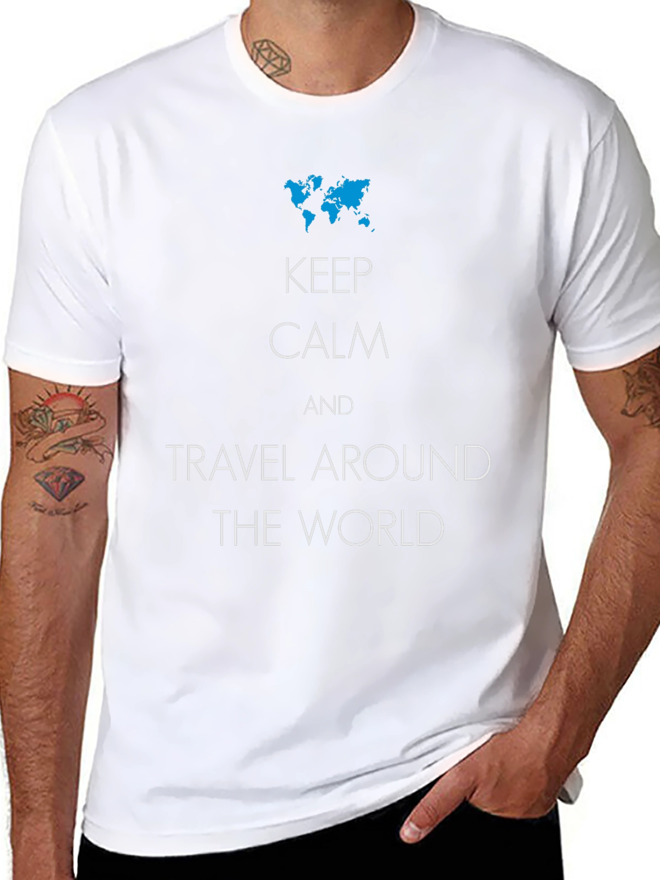Keep Calm Travel Around the World T-Shirt