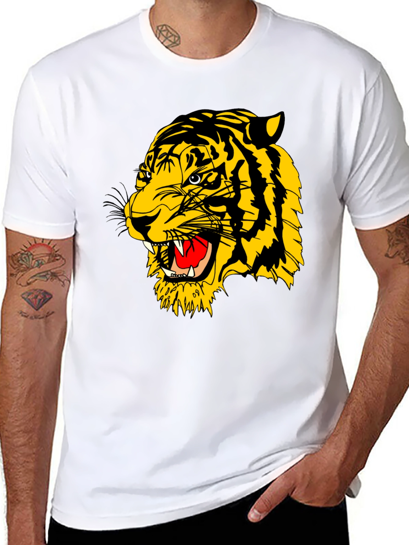 Roaring Tiger Graphic Black T-Shirt